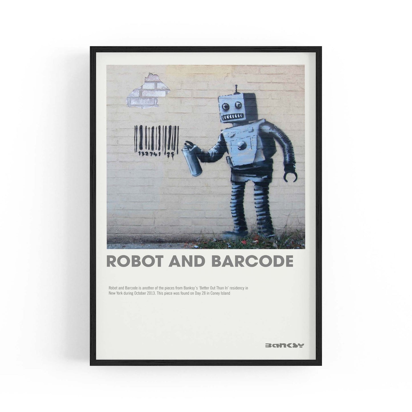 Banksy "Robot & Barcode" Graffiti Gallery Wall Art - The Affordable Art Company