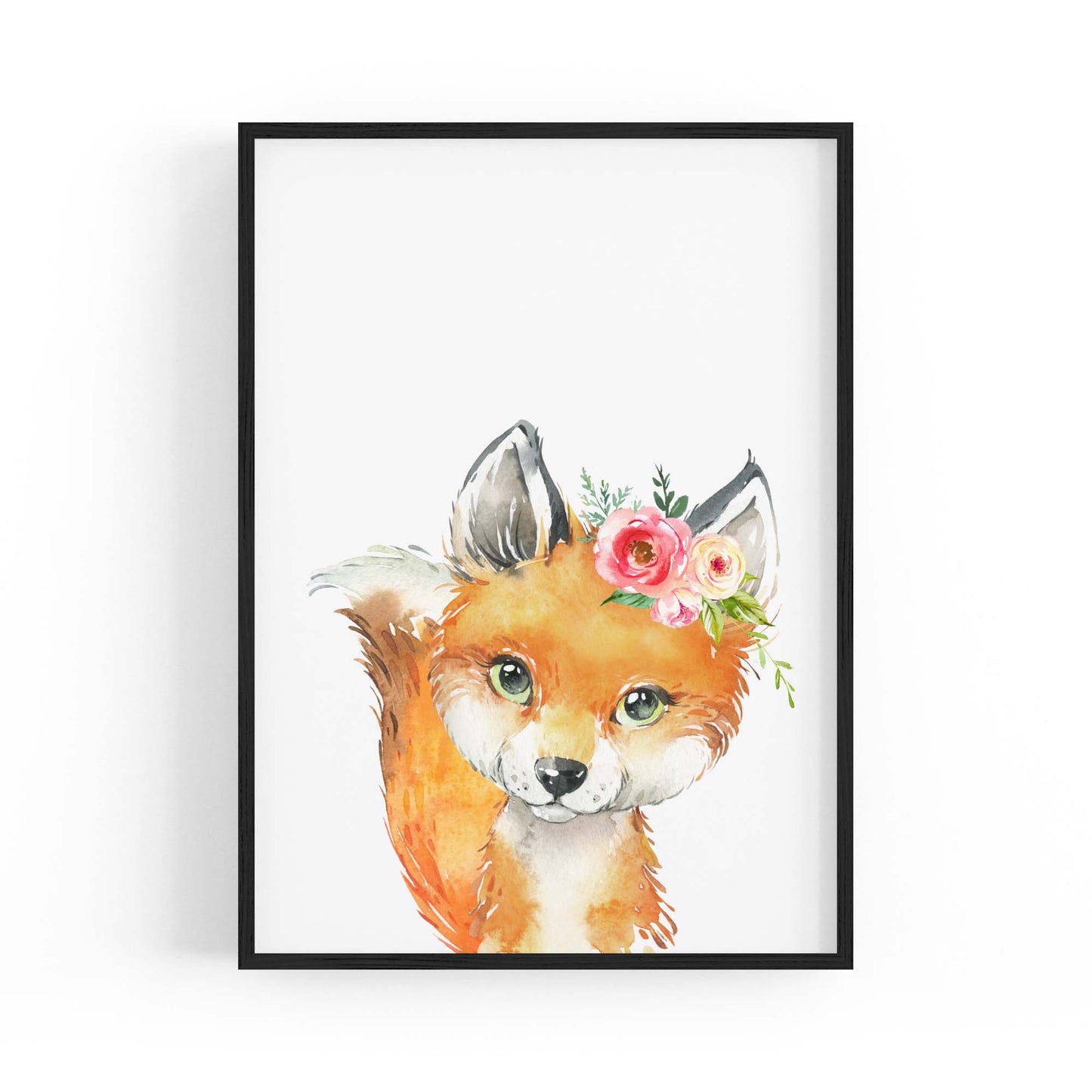 Cute Baby Fox Nursery Animal Gift Wall Art - The Affordable Art Company