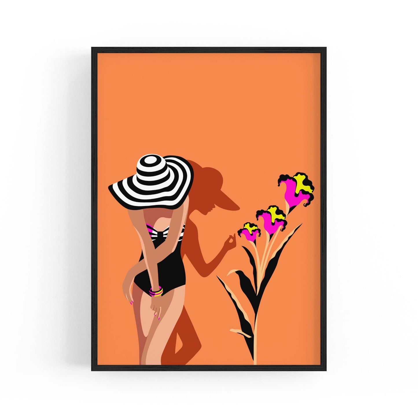 Summer Retro Fashion Model Bedroom Wall Art - The Affordable Art Company