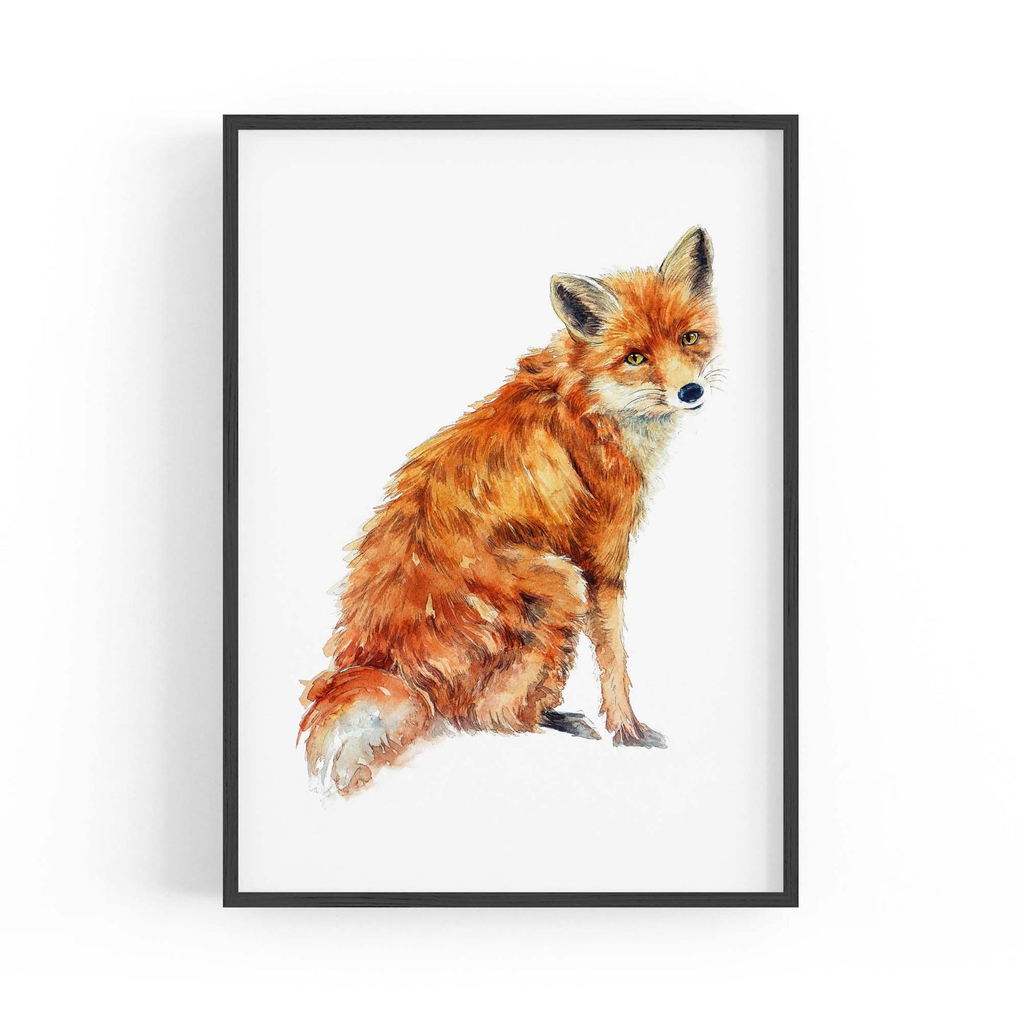 Watercolour Fox Painting Animal Nursery Wall Art - The Affordable Art Company