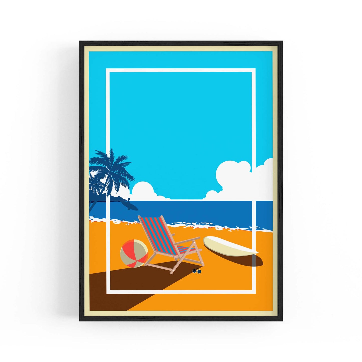 Retro Beach Summer Fashion Fun Glamour Wall Art #5 - The Affordable Art Company