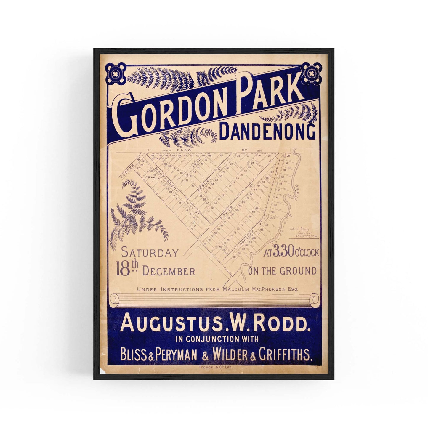 Dandenong Melbourne Vintage Real Estate Advert Art #1 - The Affordable Art Company