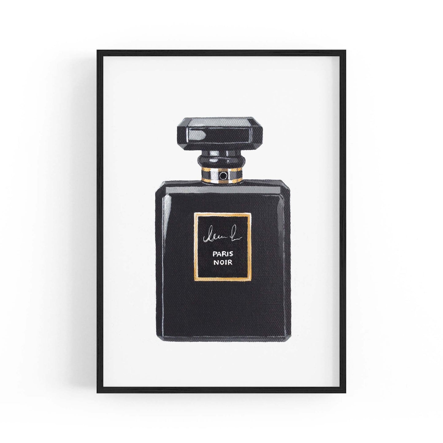 Black Perfume Bottle Fashion Wall Art - The Affordable Art Company