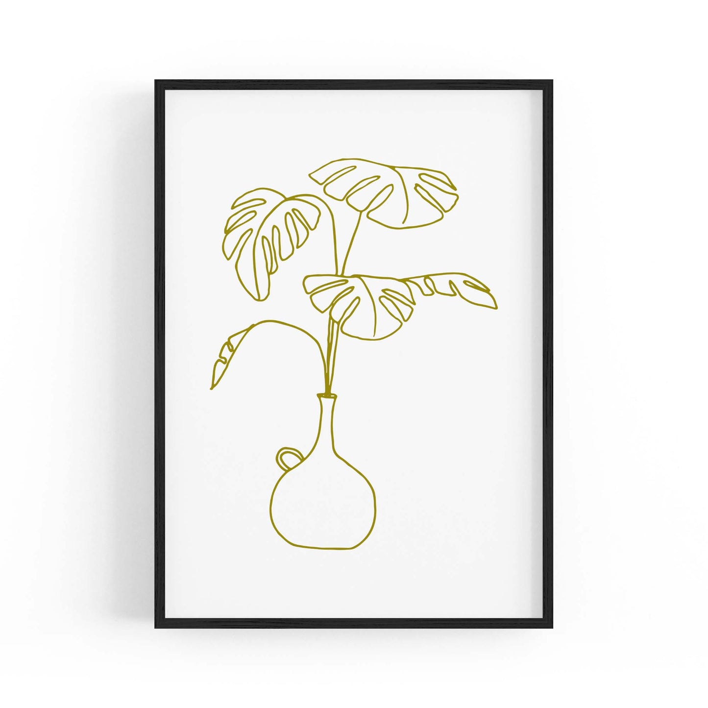 Abstract House Plant Minimal Living Room Wall Art #14 - The Affordable Art Company