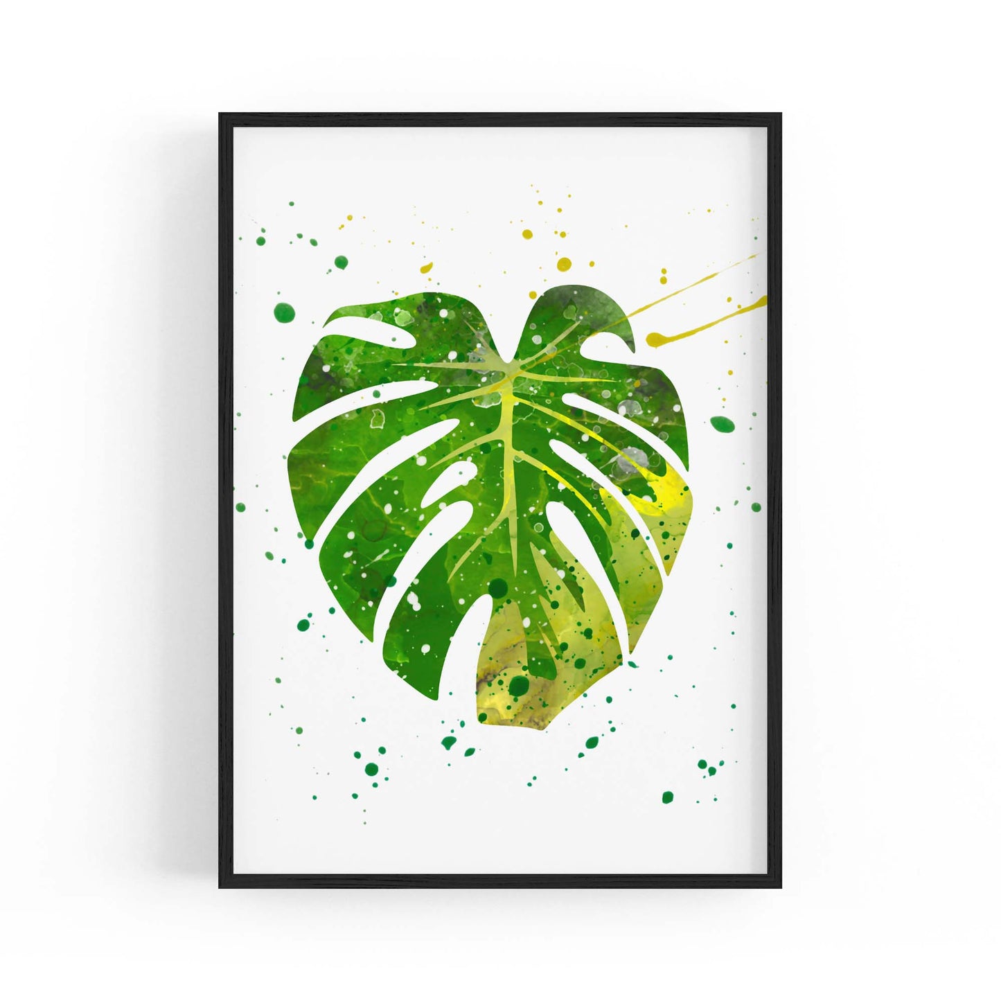 Palm Leaf Tropical Green Minimal Wall Art #2 - The Affordable Art Company