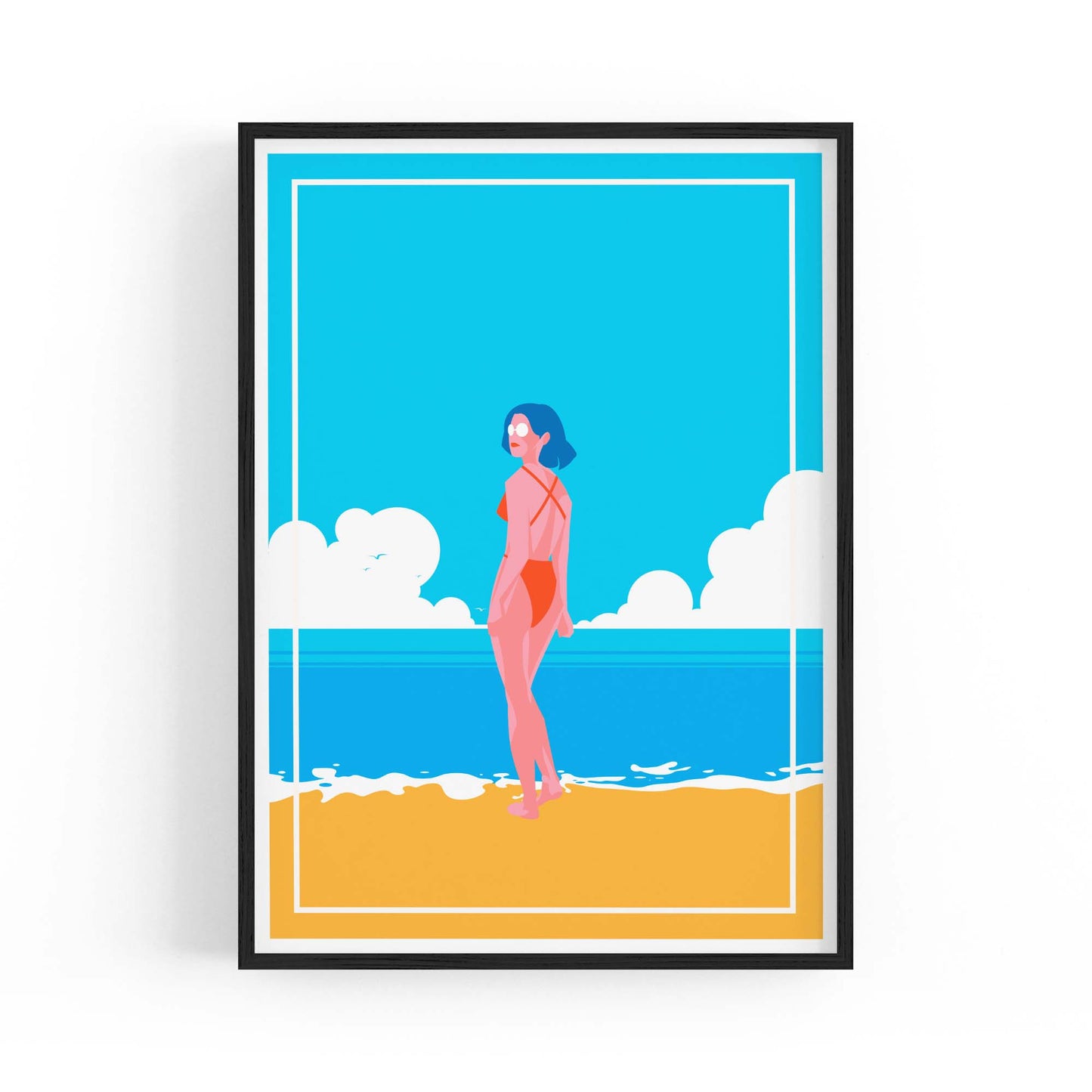 Retro Beach Summer Fashion Fun Glamour Wall Art #1 - The Affordable Art Company