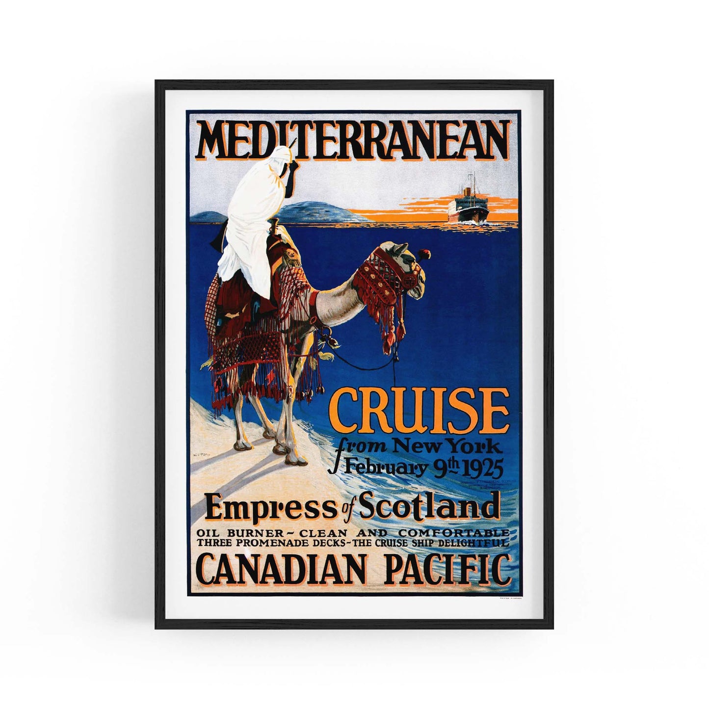 Canadian Pacific Vintage Shipping Advert Wall Art #9 - The Affordable Art Company