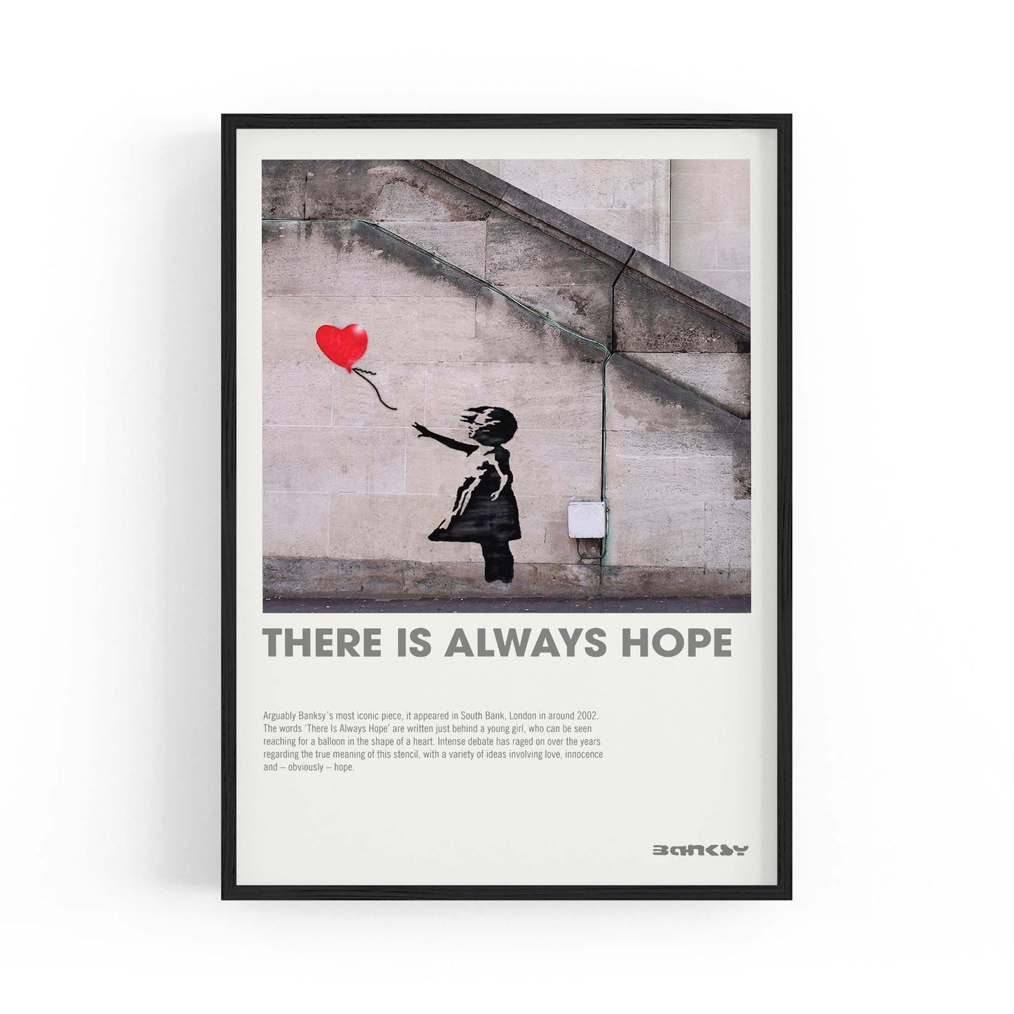 Banksy "Hope" Graffiti Gallery Style Unique Wall Art - The Affordable Art Company