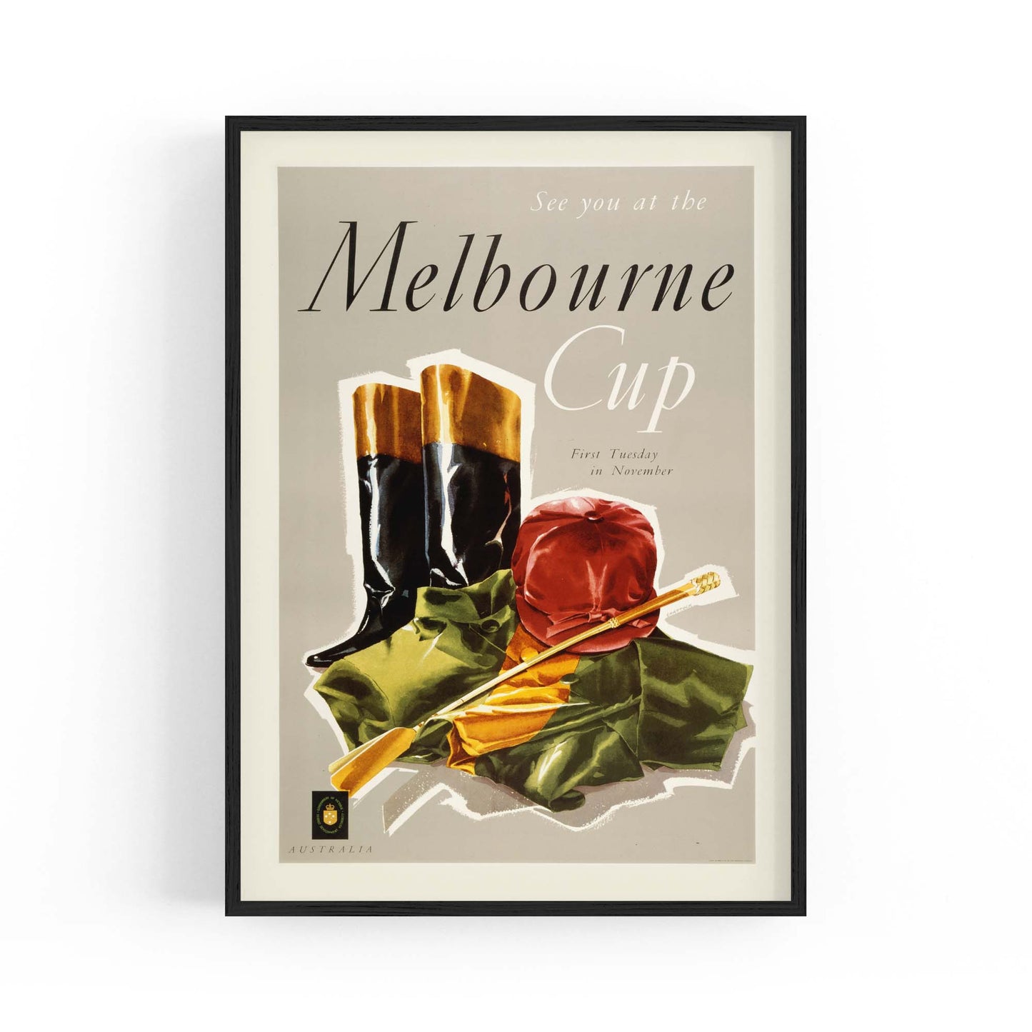 Vintage Melbourne Cup Advert Victoria Wall Art - The Affordable Art Company