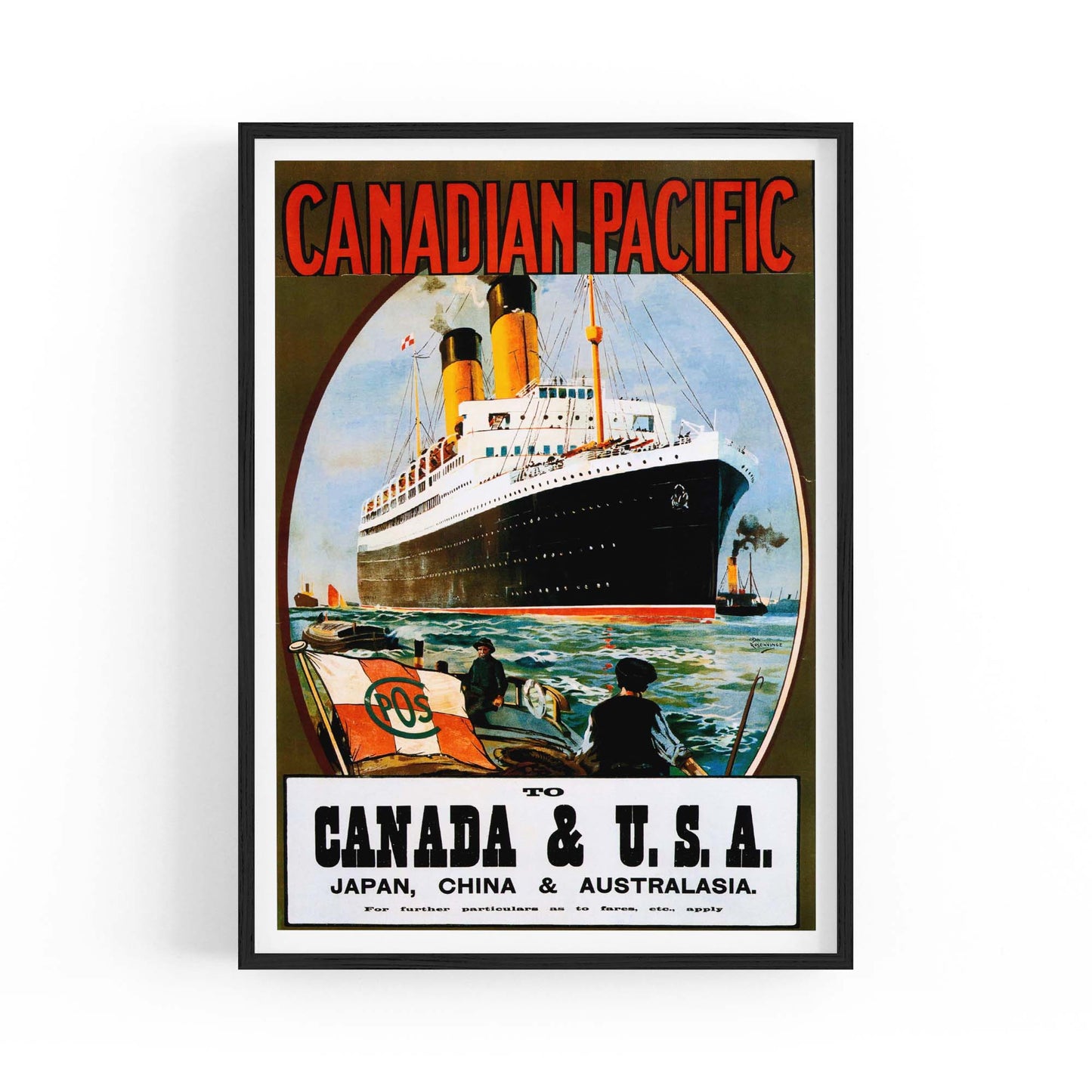 Canadian Pacific Vintage Shipping Advert Wall Art #2 - The Affordable Art Company