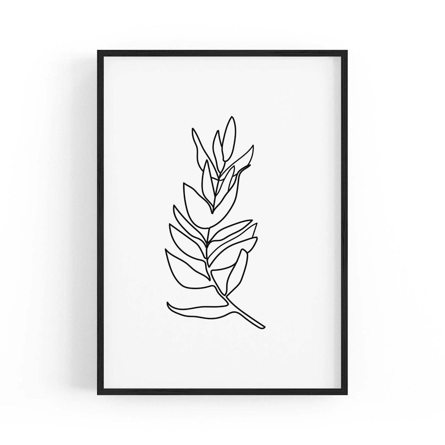 Minimal Branch Line Drawing Plant Nature Wall Art #1 - The Affordable Art Company