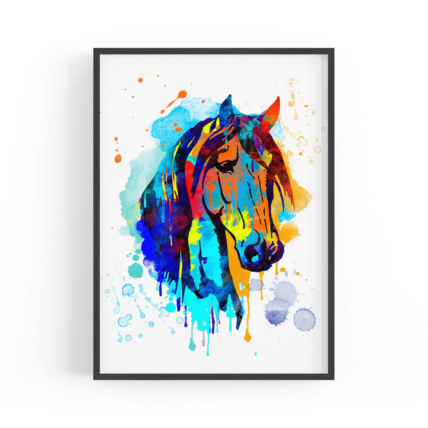 Horse Painting Girls Bedroom Colourful Wall Art #4 - The Affordable Art Company