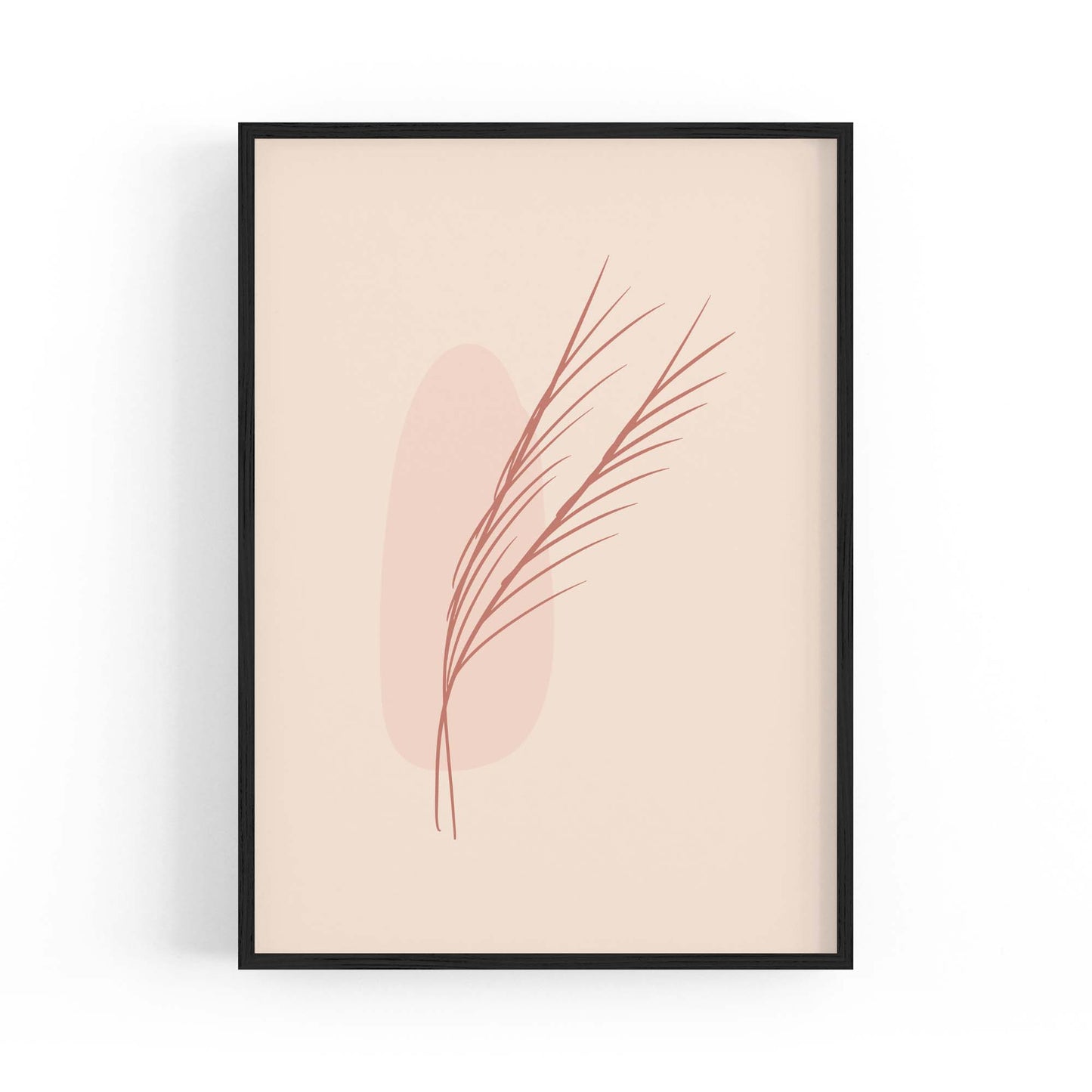 Minimal Branch Retro Pink & Pastel Wall Art - The Affordable Art Company