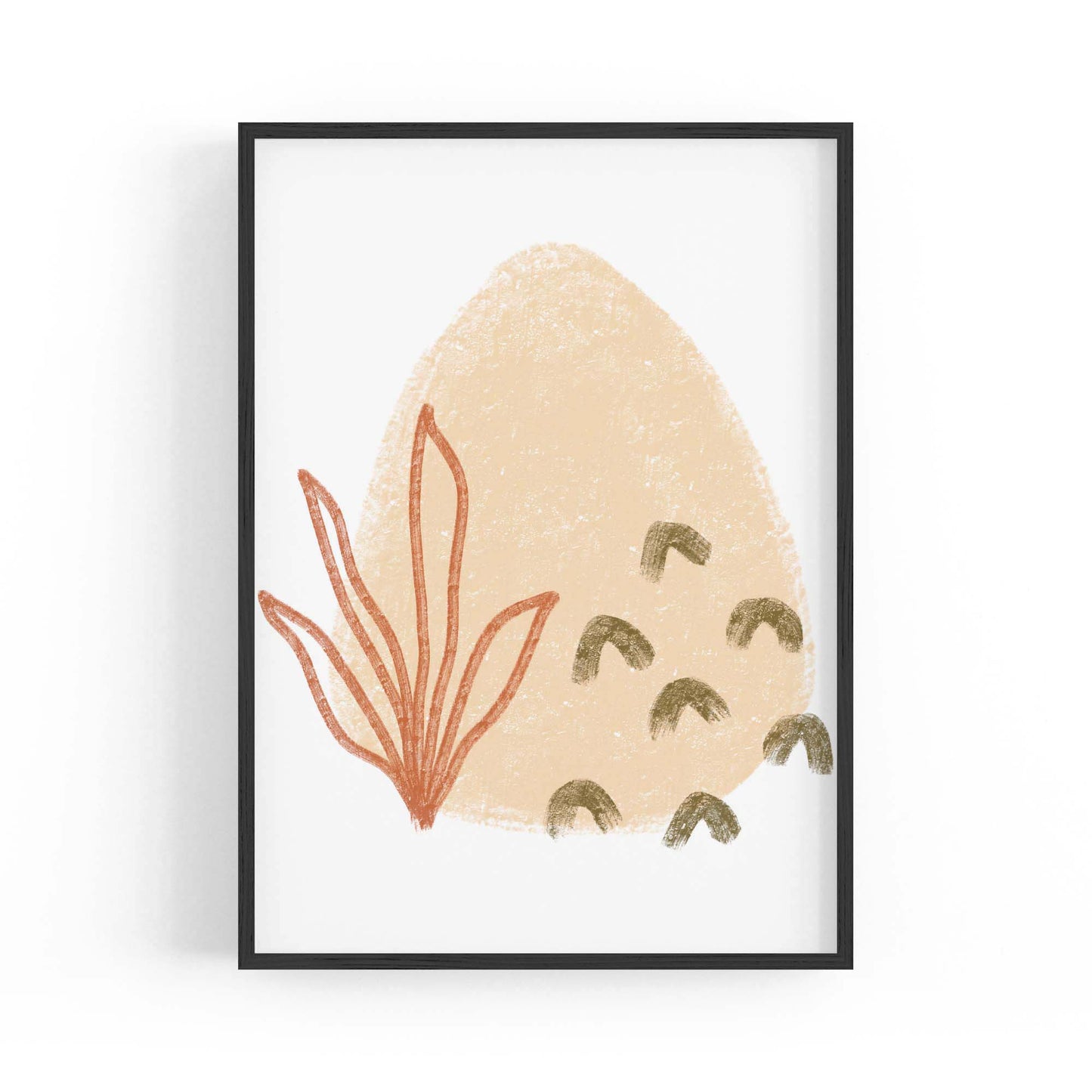 Minimal Plant Abstract Retro Kitchen Wall Art #1 - The Affordable Art Company