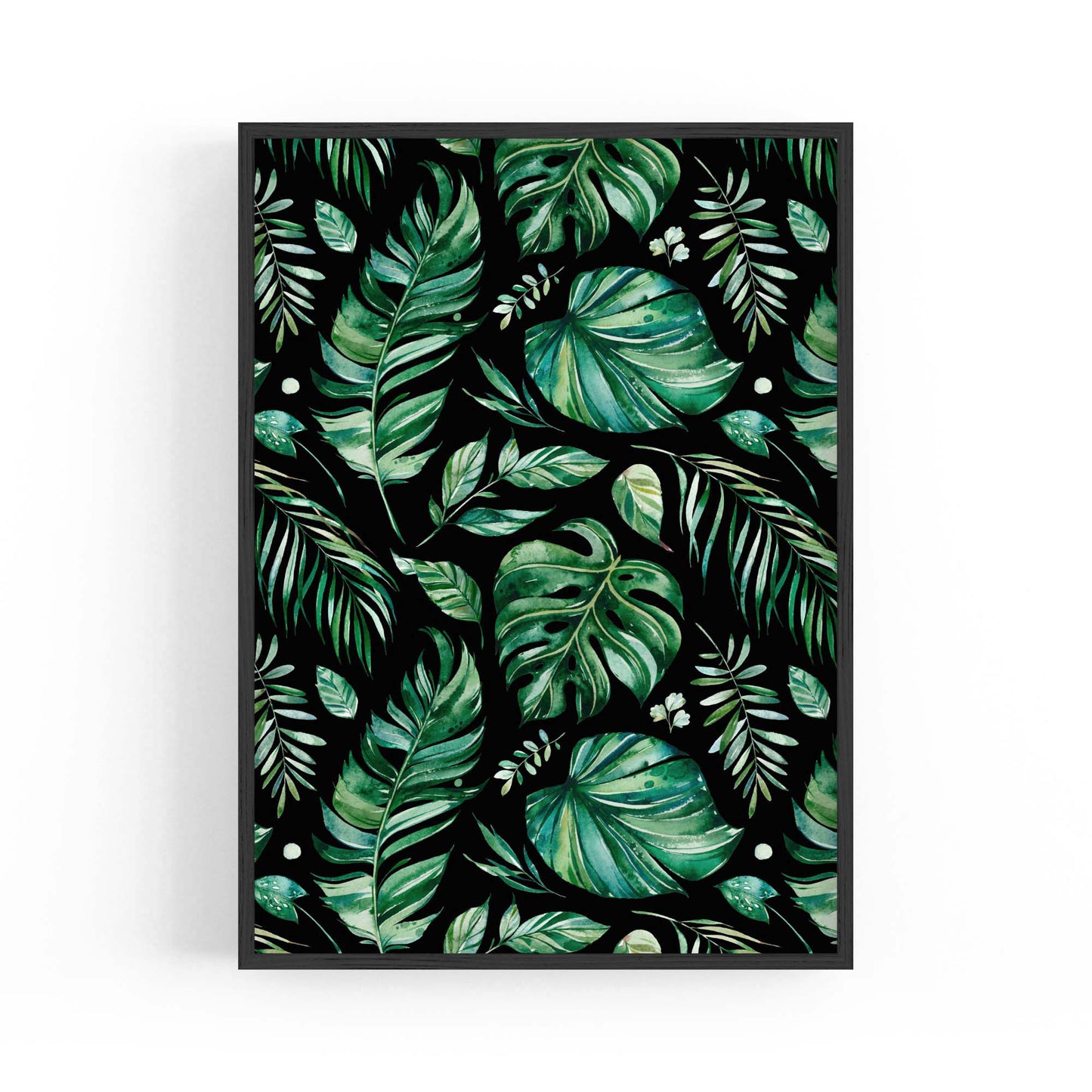 Tropical Leaf Pattern Green Plant Leaves Wall Art #4 - The Affordable Art Company