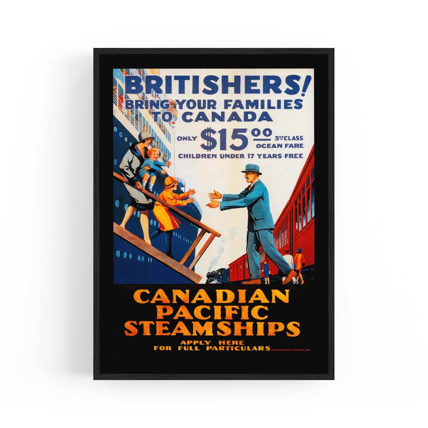 Canadian Pacific Vintage Shipping Advert Wall Art #6 - The Affordable Art Company