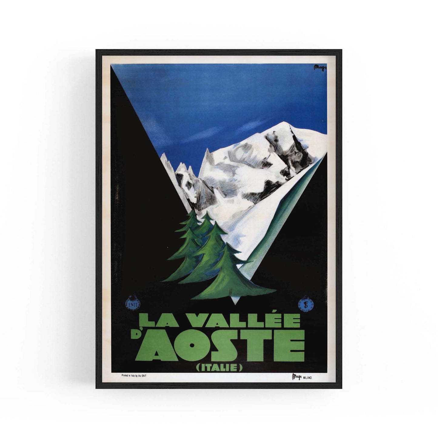 French Alps Tourism Vintage Travel Advert Wall Art - The Affordable Art Company