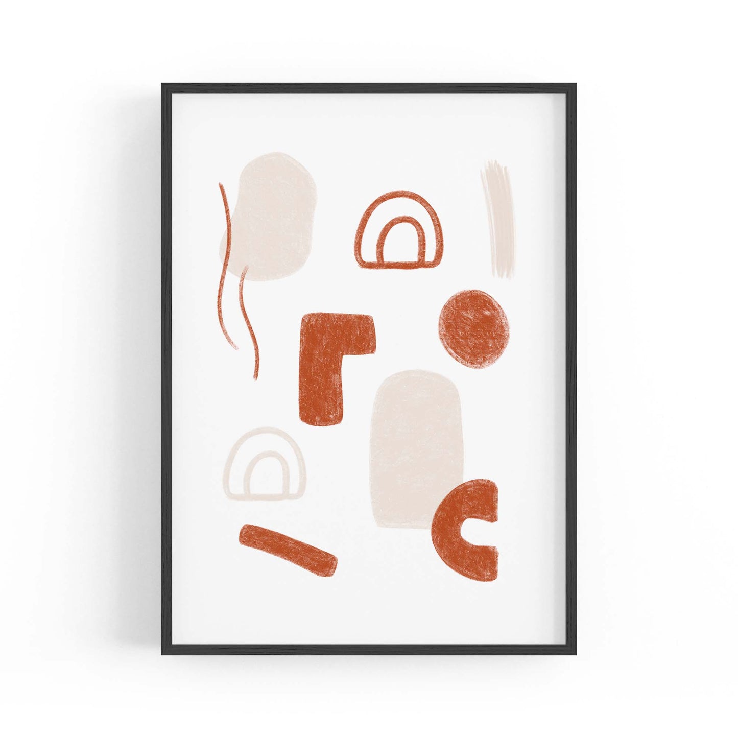 Modern Abstract Shape Minimal Retro Wall Art #7 - The Affordable Art Company