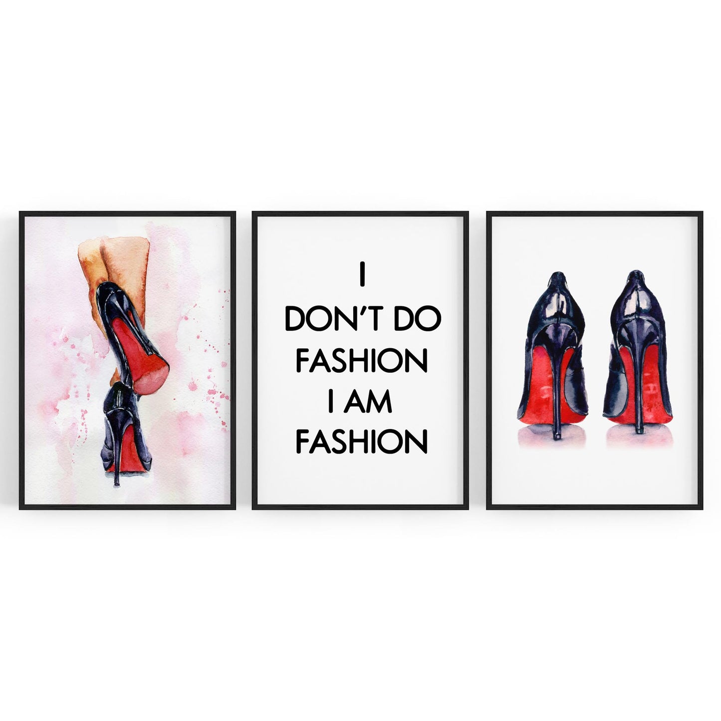 Set of High Heels Fashion Girls Bedroom Wall Art - The Affordable Art Company