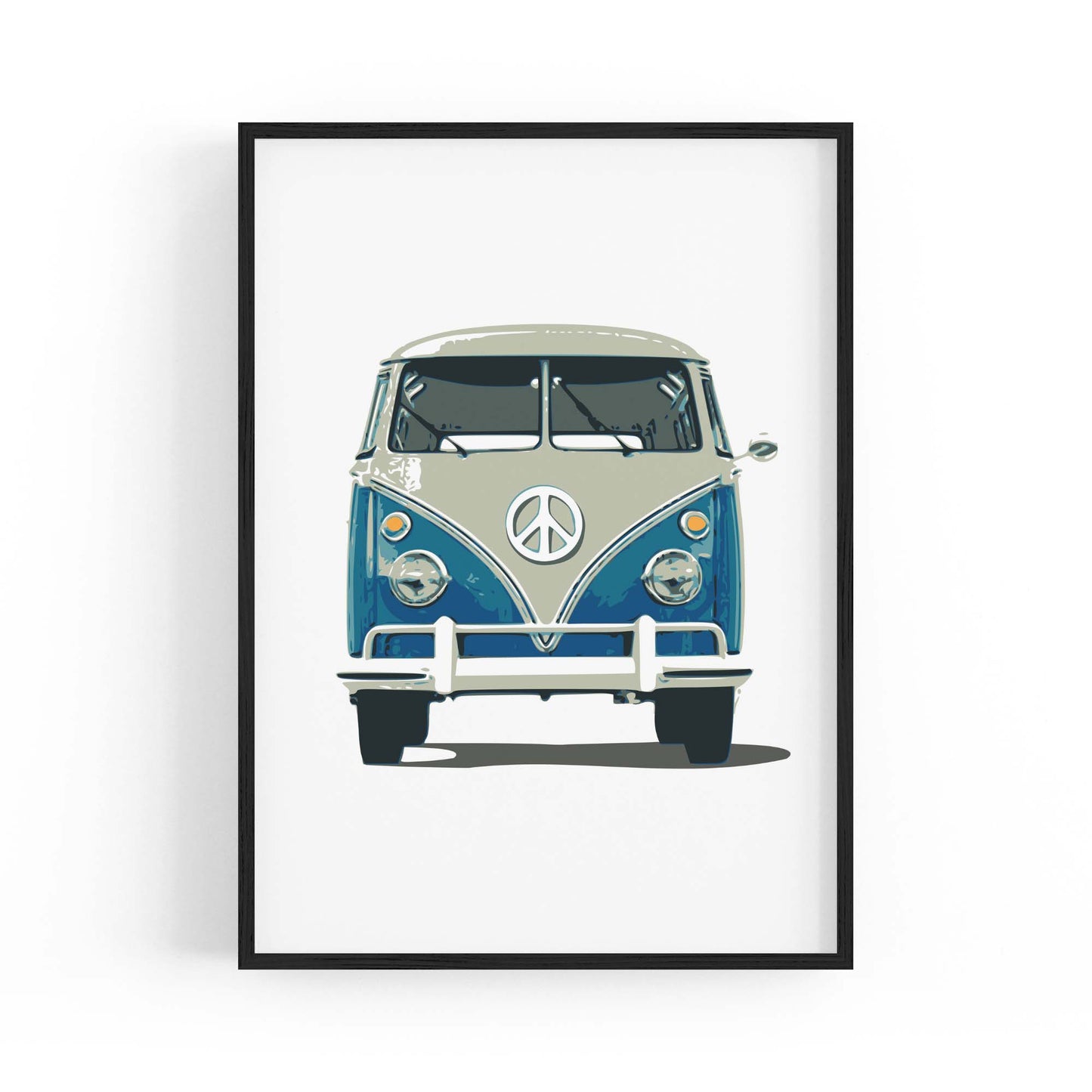 Retro Camper Van Travel Boho Hippy Wall Art #2 - The Affordable Art Company