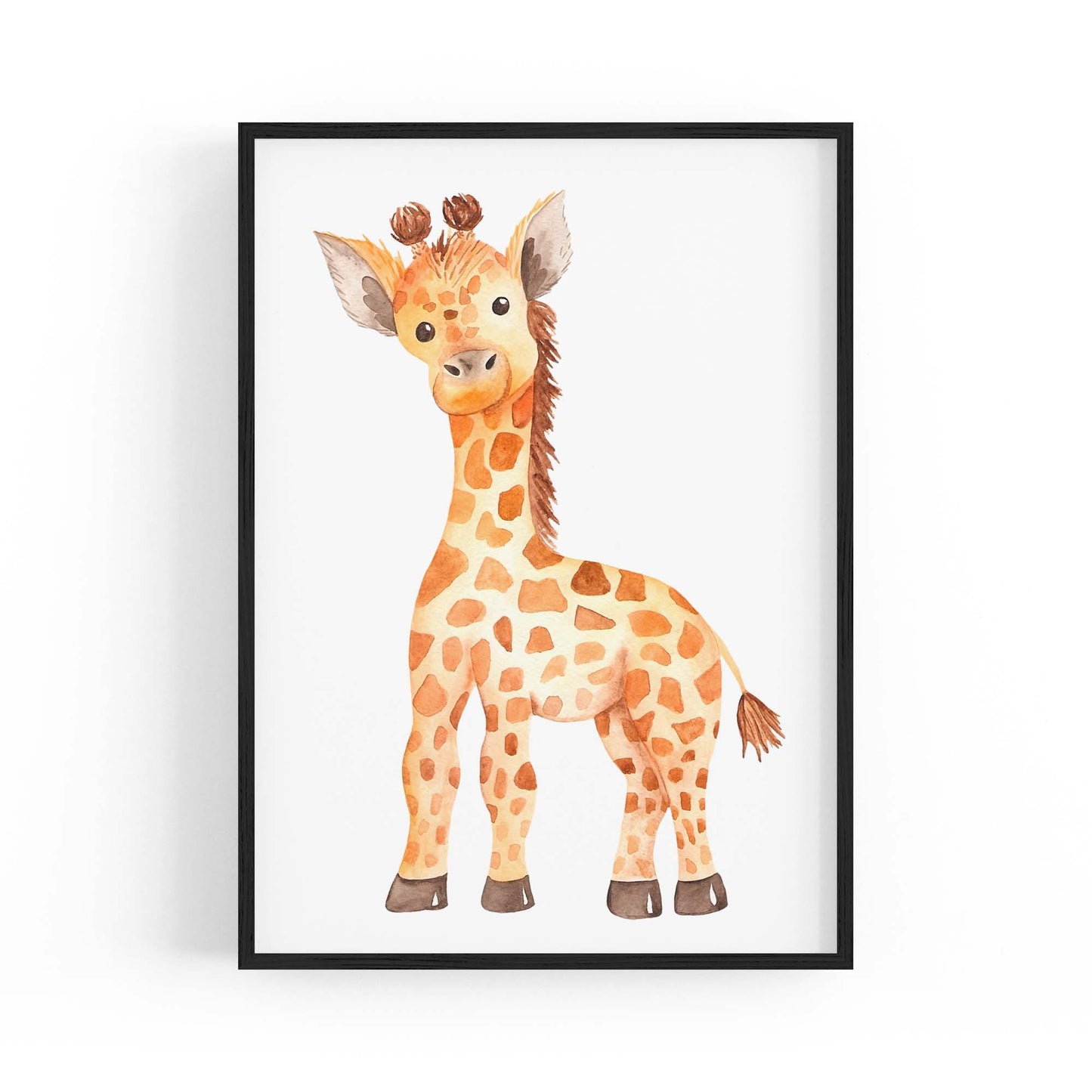 Cartoon Giraffe Cute Nursery Baby Animal Wall Art #2 - The Affordable Art Company