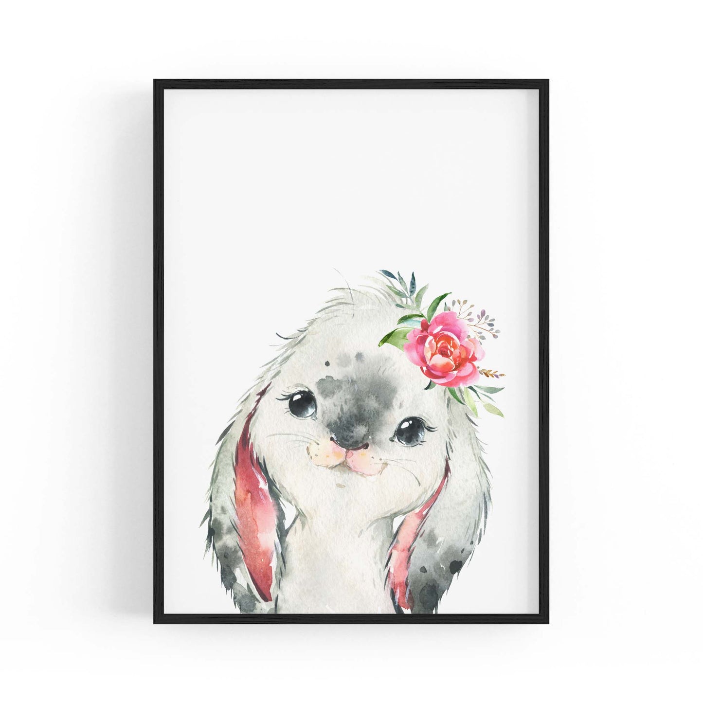 Cute Baby Bunny Rabbit Nursery Animal Wall Art - The Affordable Art Company