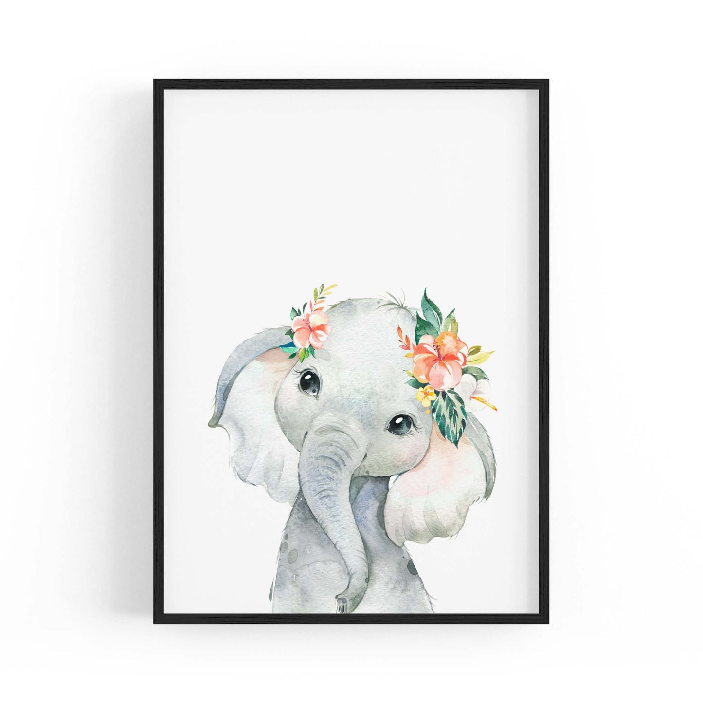 Cute Baby Elephant Nursery Animal Gift Wall Art #2 - The Affordable Art Company