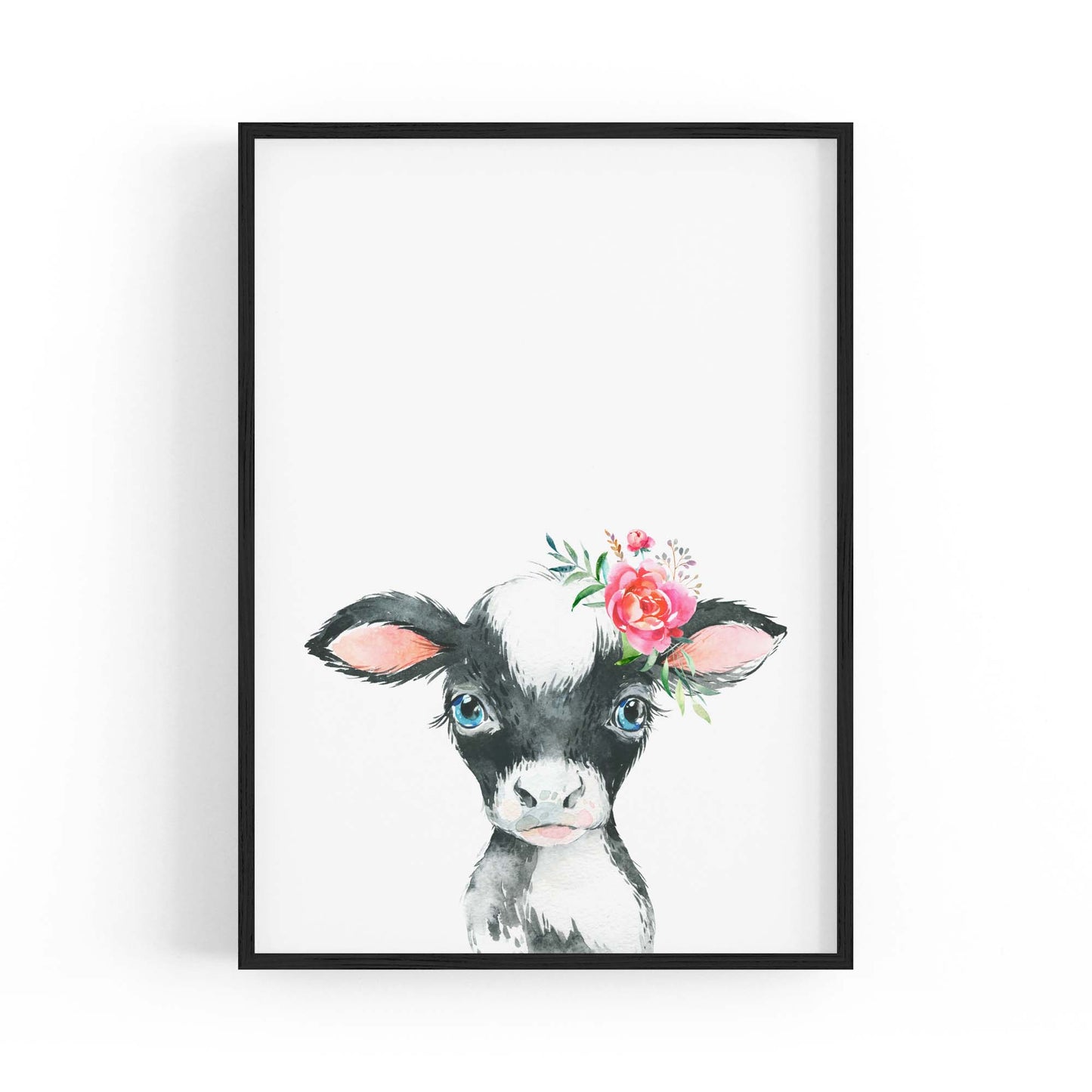 Cute Baby Cow Nursery Animal Gift Wall Art #1 - The Affordable Art Company