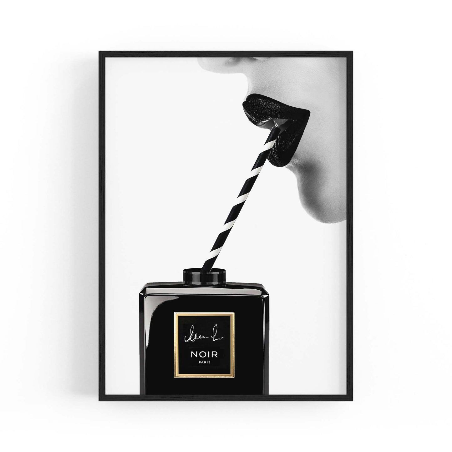 Black Perfume Bottle Fashion Photograph Wall Art - The Affordable Art Company