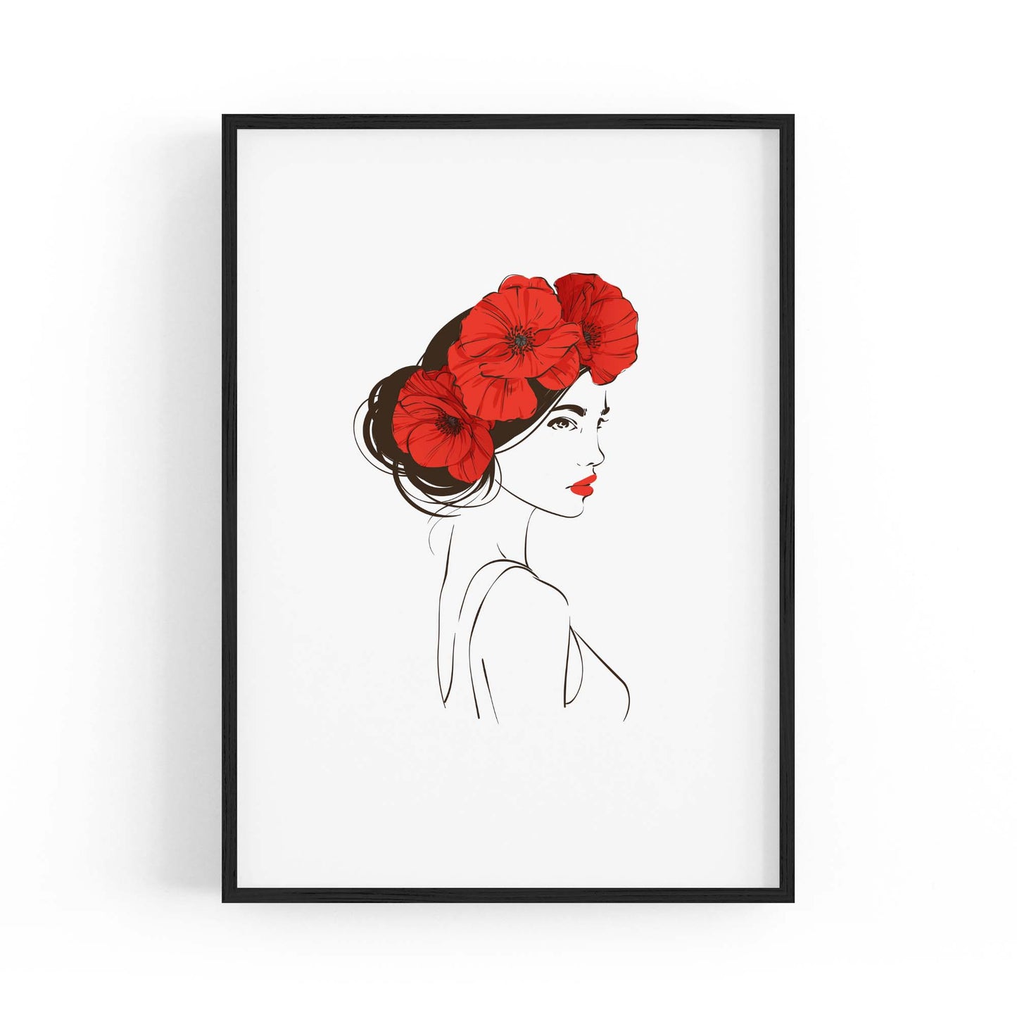 Cute Girl Minimal Fashion Bedroom Wall Art #1 - The Affordable Art Company