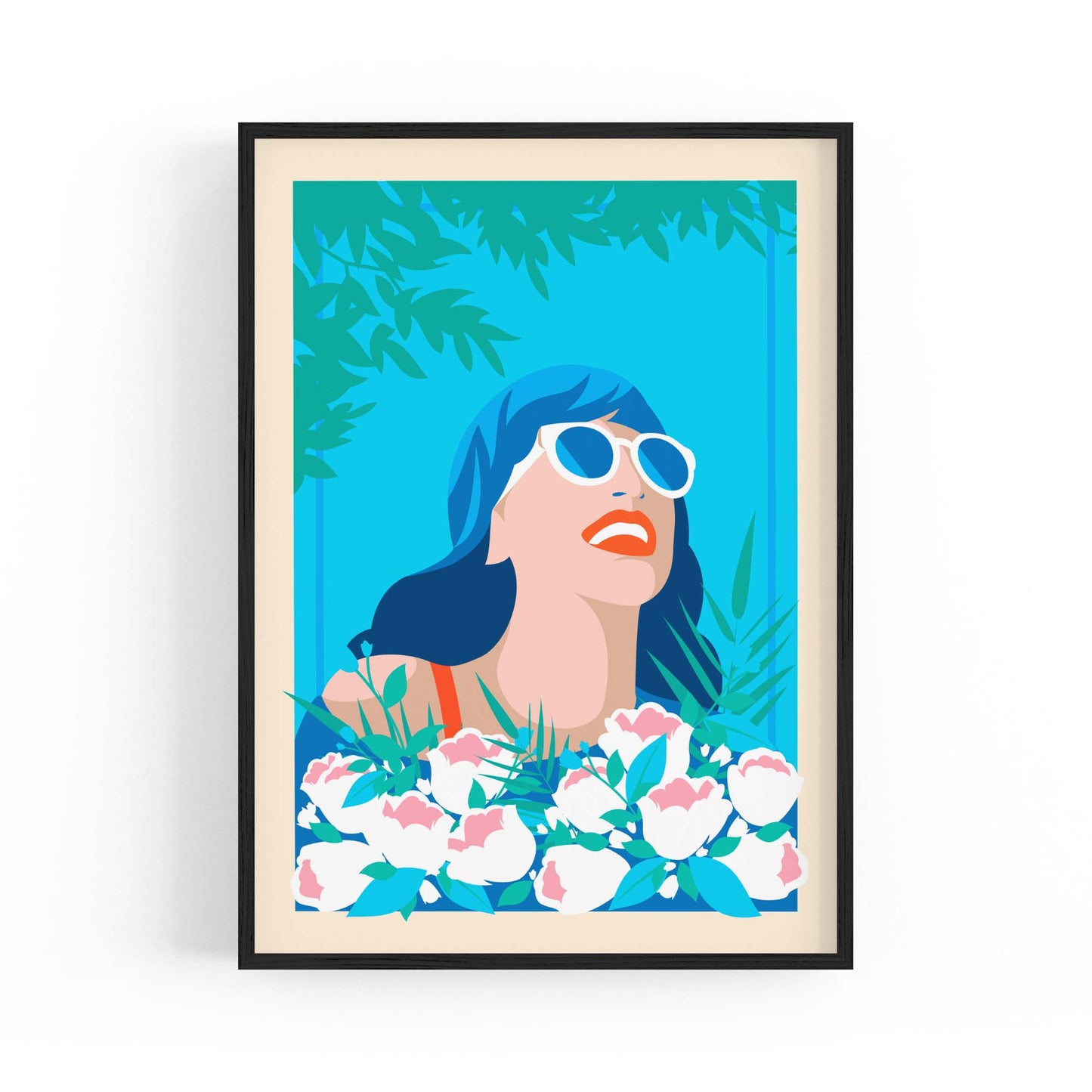 Retro Summer Girl Fashion Wall Art #1 - The Affordable Art Company