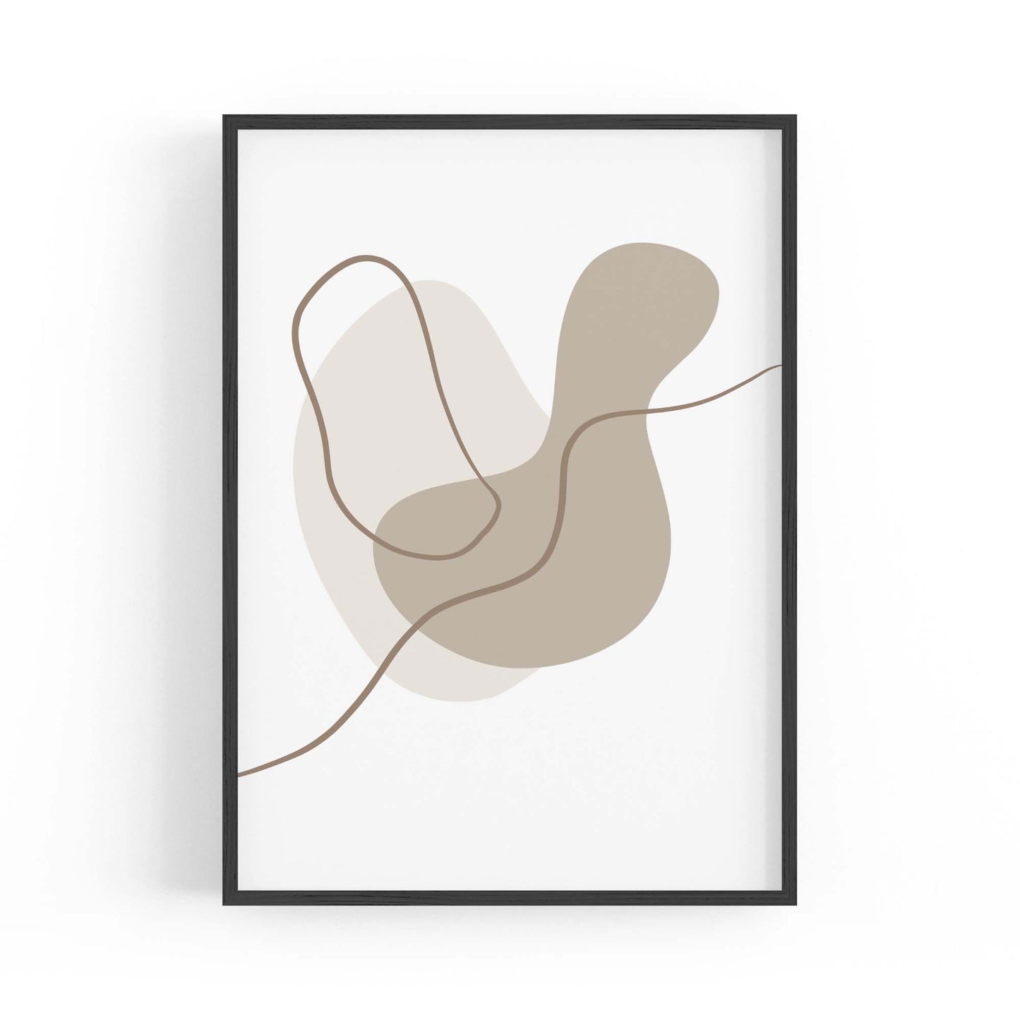 Minimal Black & White Shapes Abstract Wall Art #9 - The Affordable Art Company