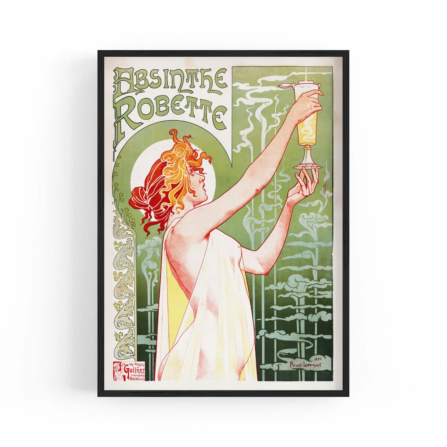 French Absinthe Vintage Advert Bar Cafe Wall Art - The Affordable Art Company