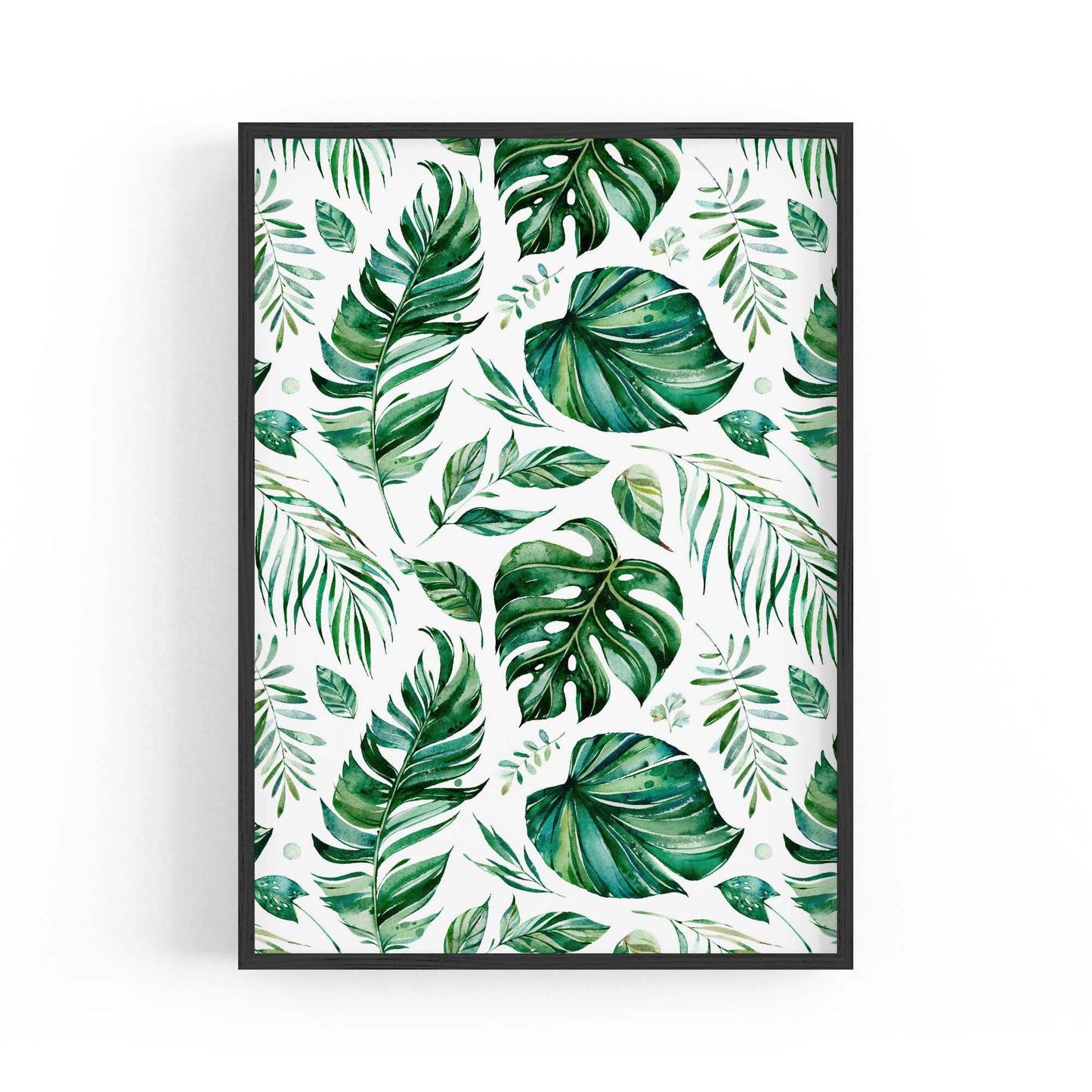 Tropical Leaf Pattern Green Plant Leaves Wall Art #3 - The Affordable Art Company