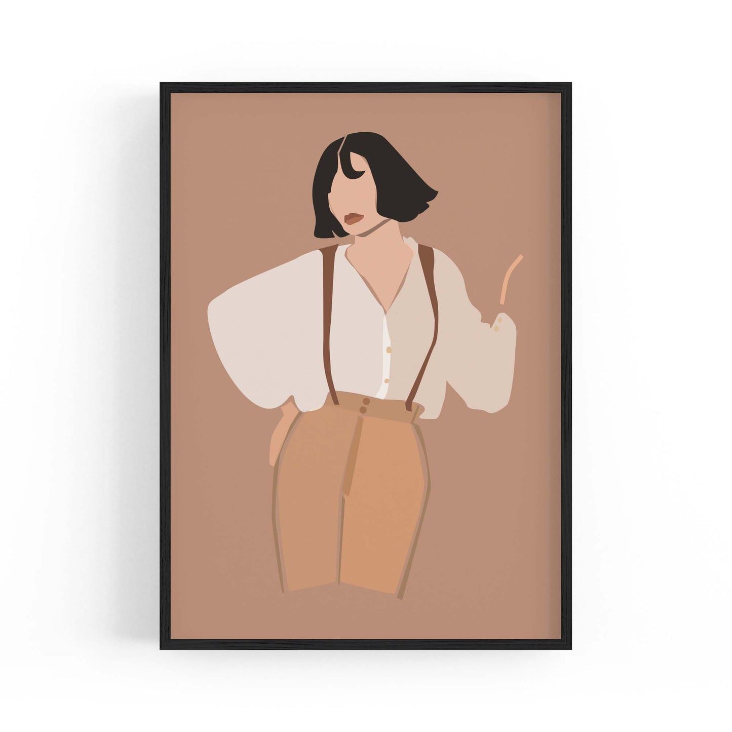 Abstract Confidence Girl Fashion Retro Wall Art - The Affordable Art Company