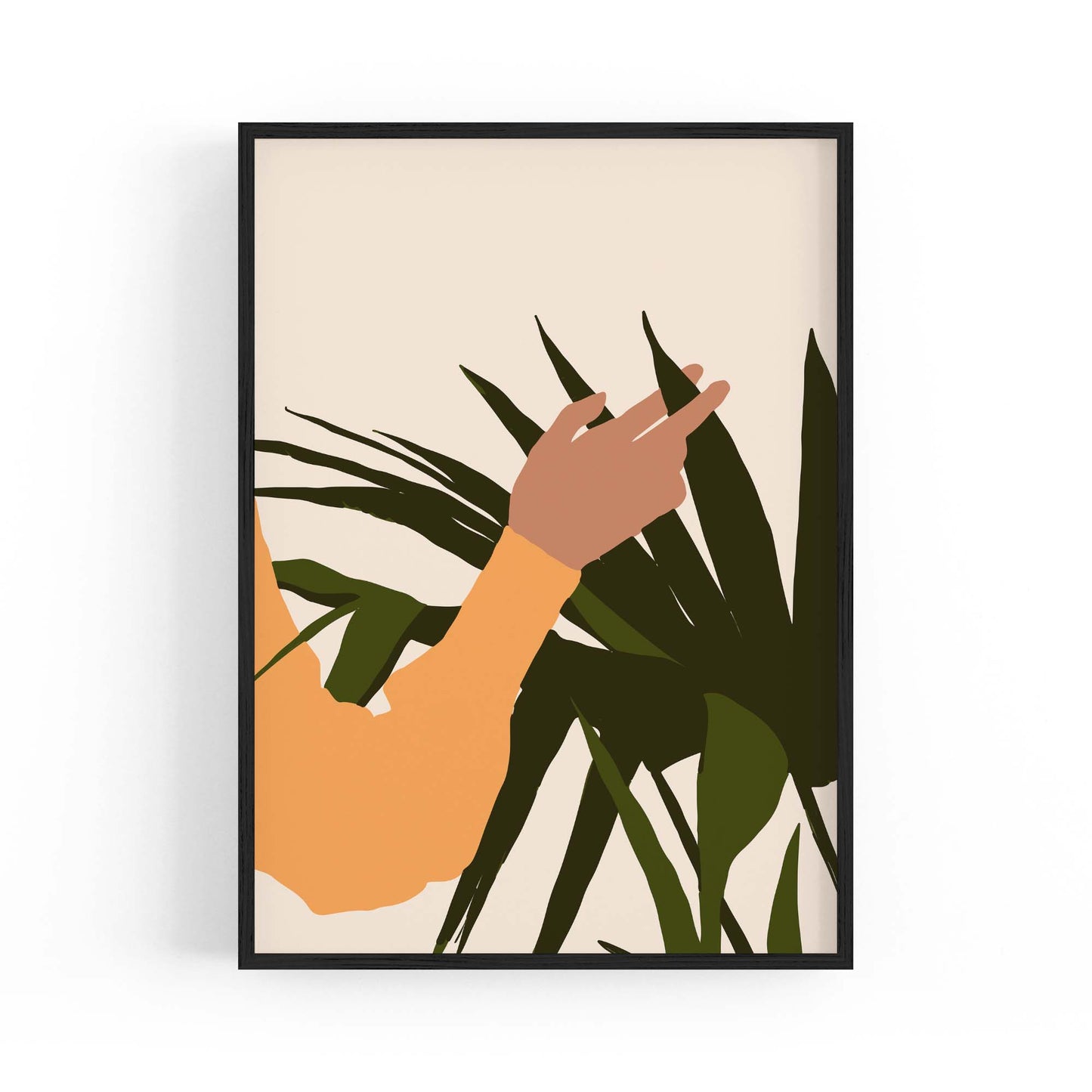 Retro House Plant Modern Pastel Wall Art - The Affordable Art Company