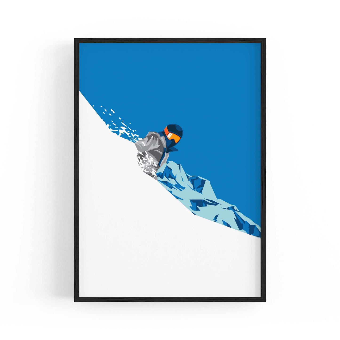 Retro Ski Winter Vintage Snow Cabin Wall Art #3 - The Affordable Art Company