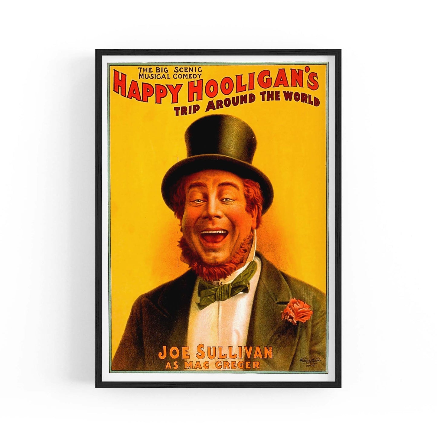 Happy Hooligan Irish Vintage Bar Advert Wall Art - The Affordable Art Company