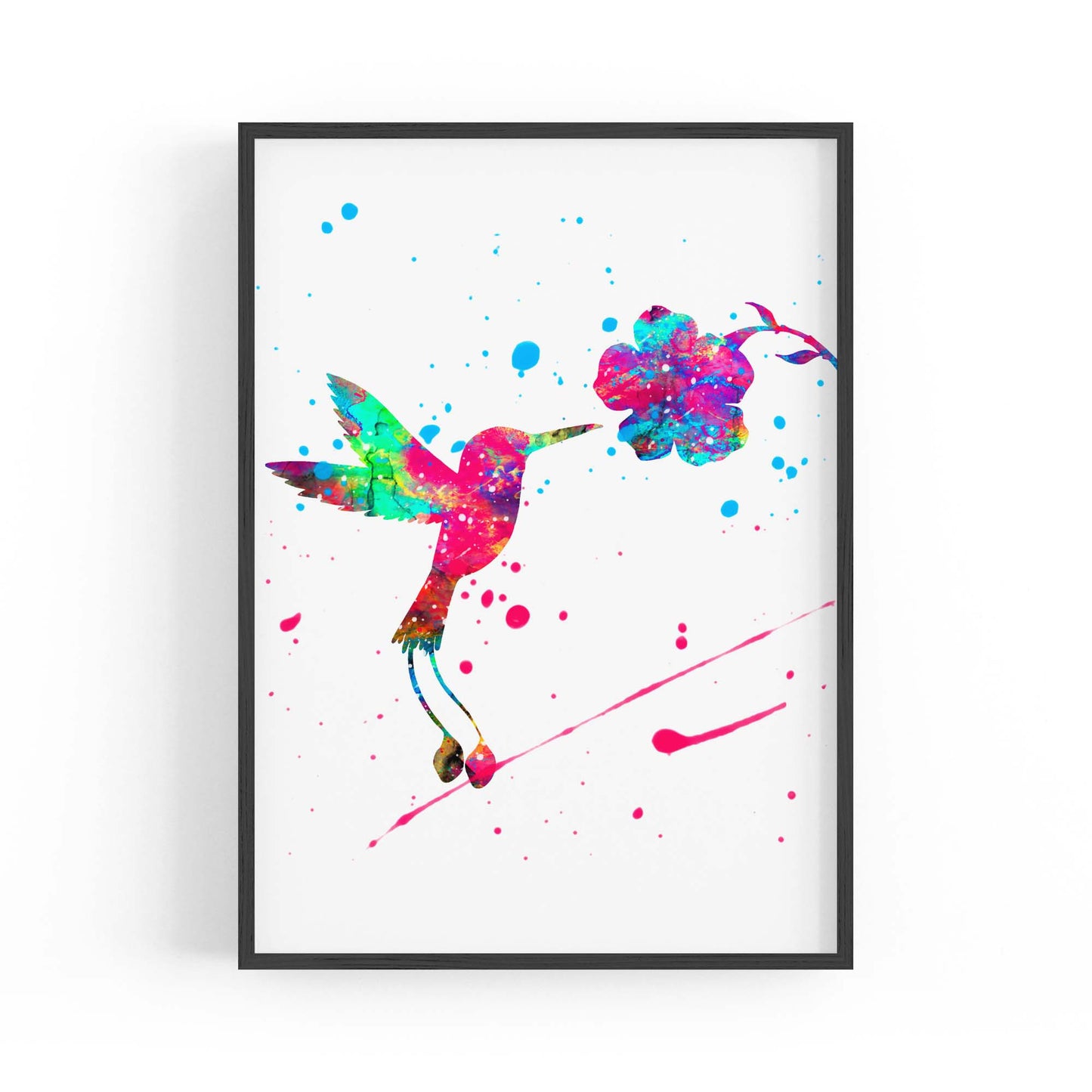 Watercolour Hummingbird Bird Nursery Wall Art #2 - The Affordable Art Company