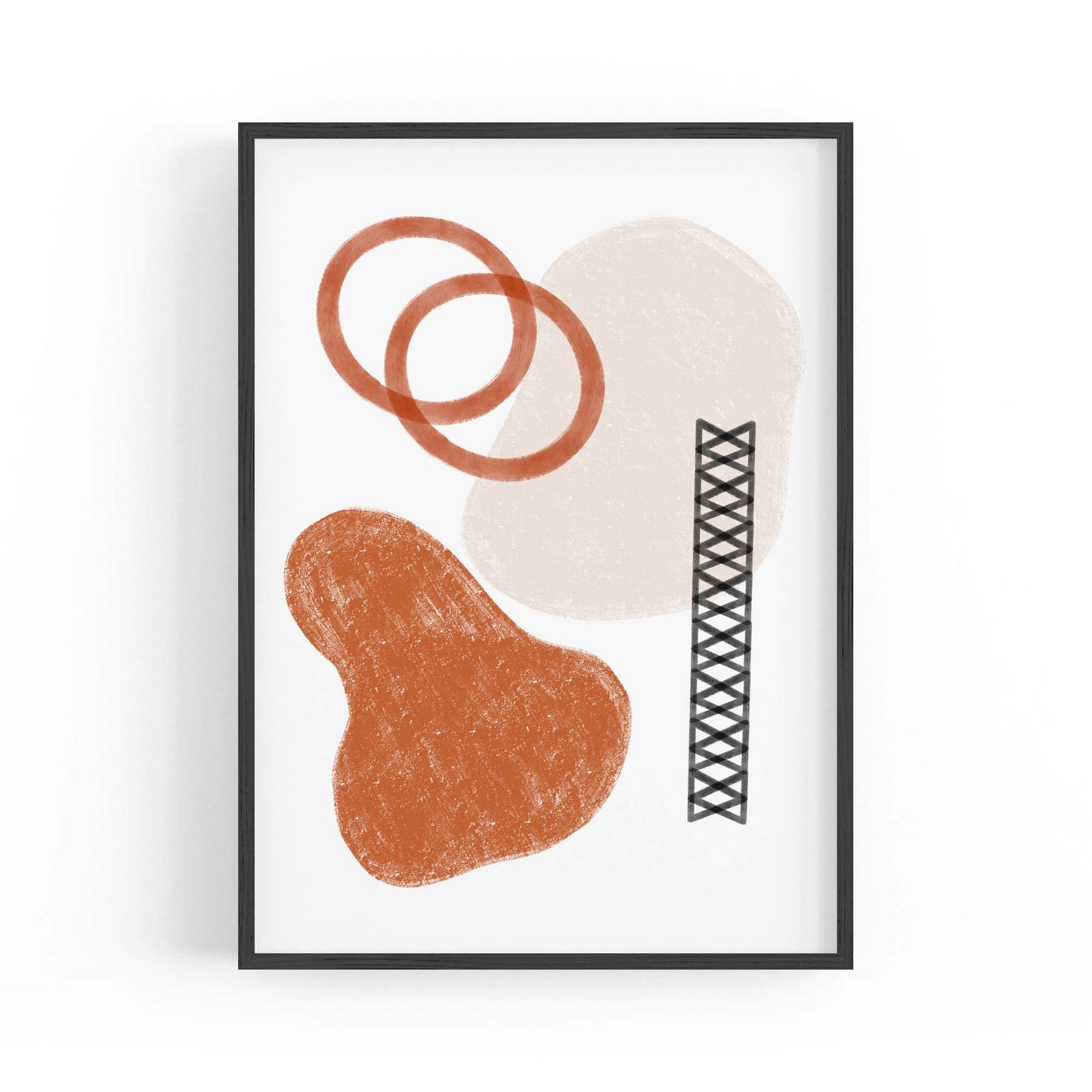 Modern Abstract Shape Minimal Retro Wall Art #15 - The Affordable Art Company