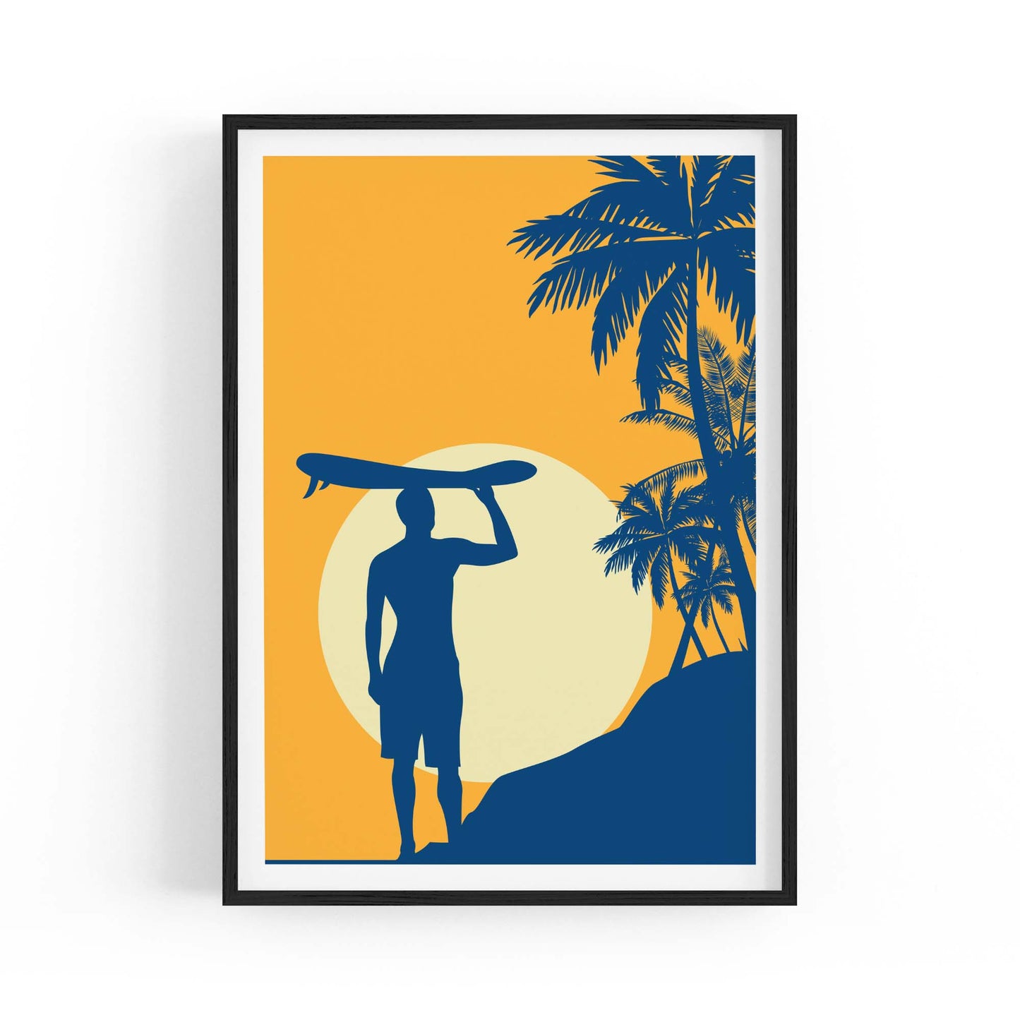 Retro Summer Surf Coastal Vintage Beach Wall Art #1 - The Affordable Art Company