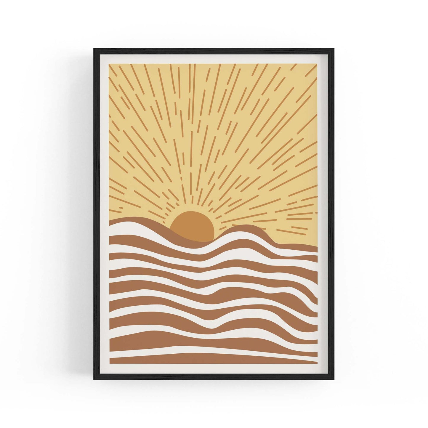 A New Day Sunset Minimal Abstract Wall Art - The Affordable Art Company