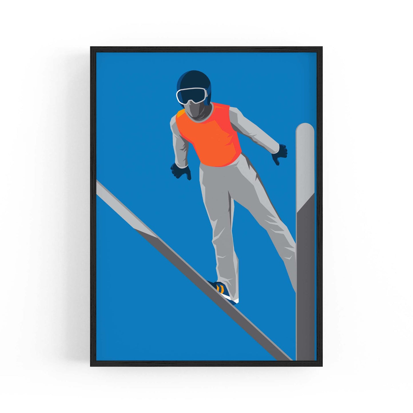 Retro Ski Winter Vintage Snow Cabin Wall Art #2 - The Affordable Art Company