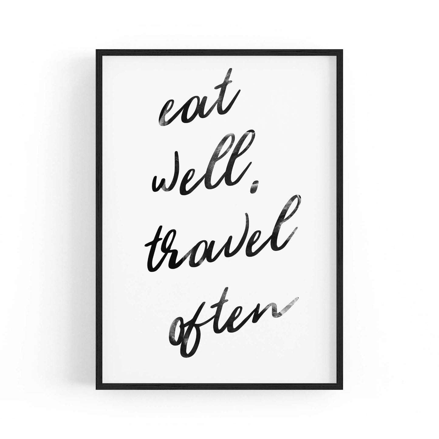 "Eat Well, Travel Often" Bedroom Quote Wall Art - The Affordable Art Company