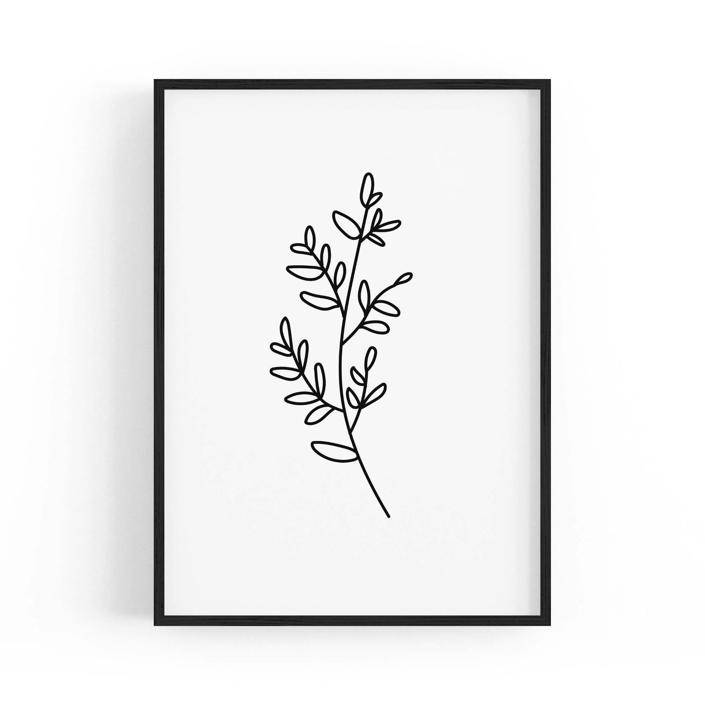 Minimal Branch Line Drawing Plant Nature Wall Art #3 - The Affordable Art Company