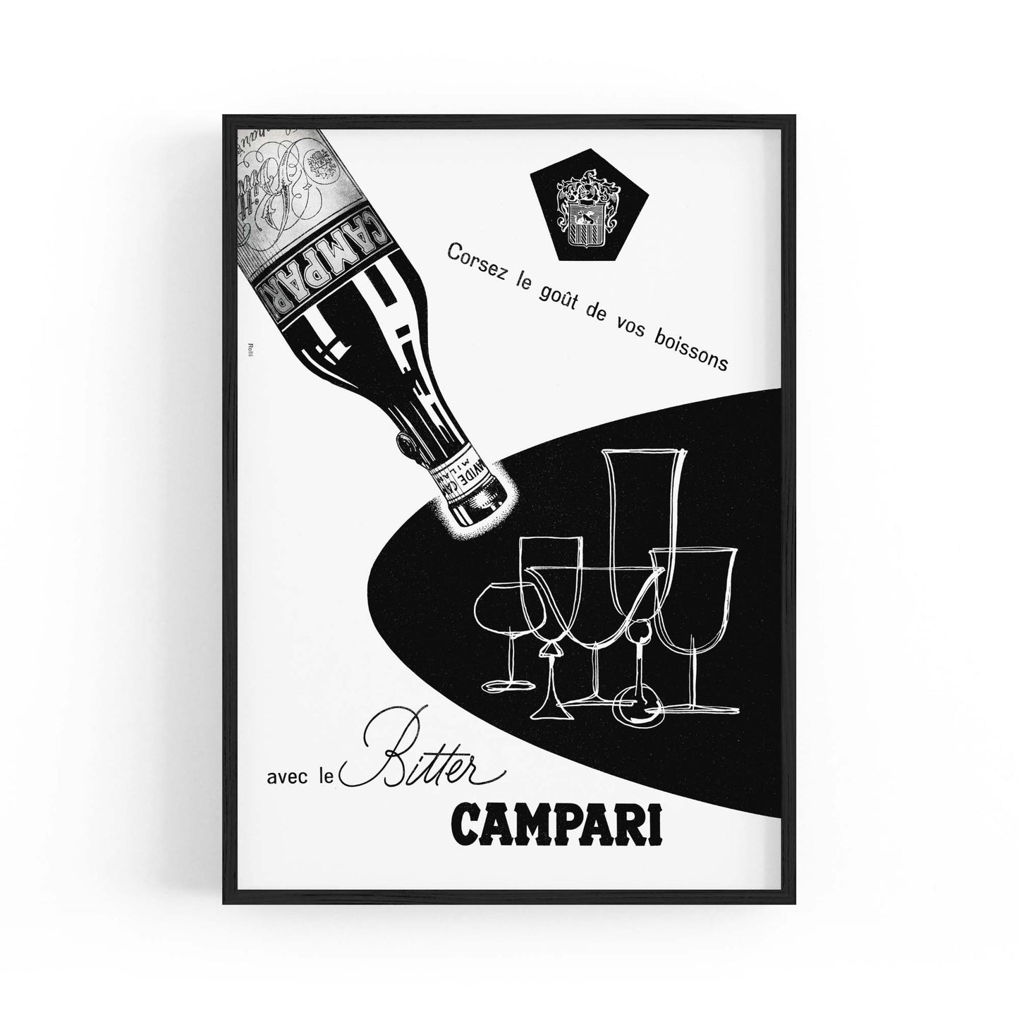 Bitter Campari Vintage Advert Wall Art - The Affordable Art Company