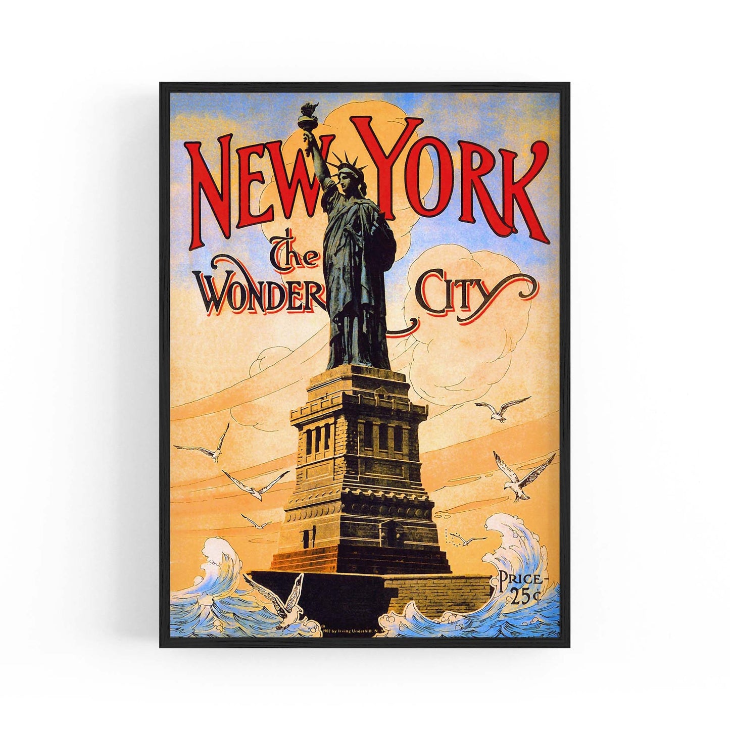 Statue of Liberty, New York Vintage Advert Wall Art - The Affordable Art Company