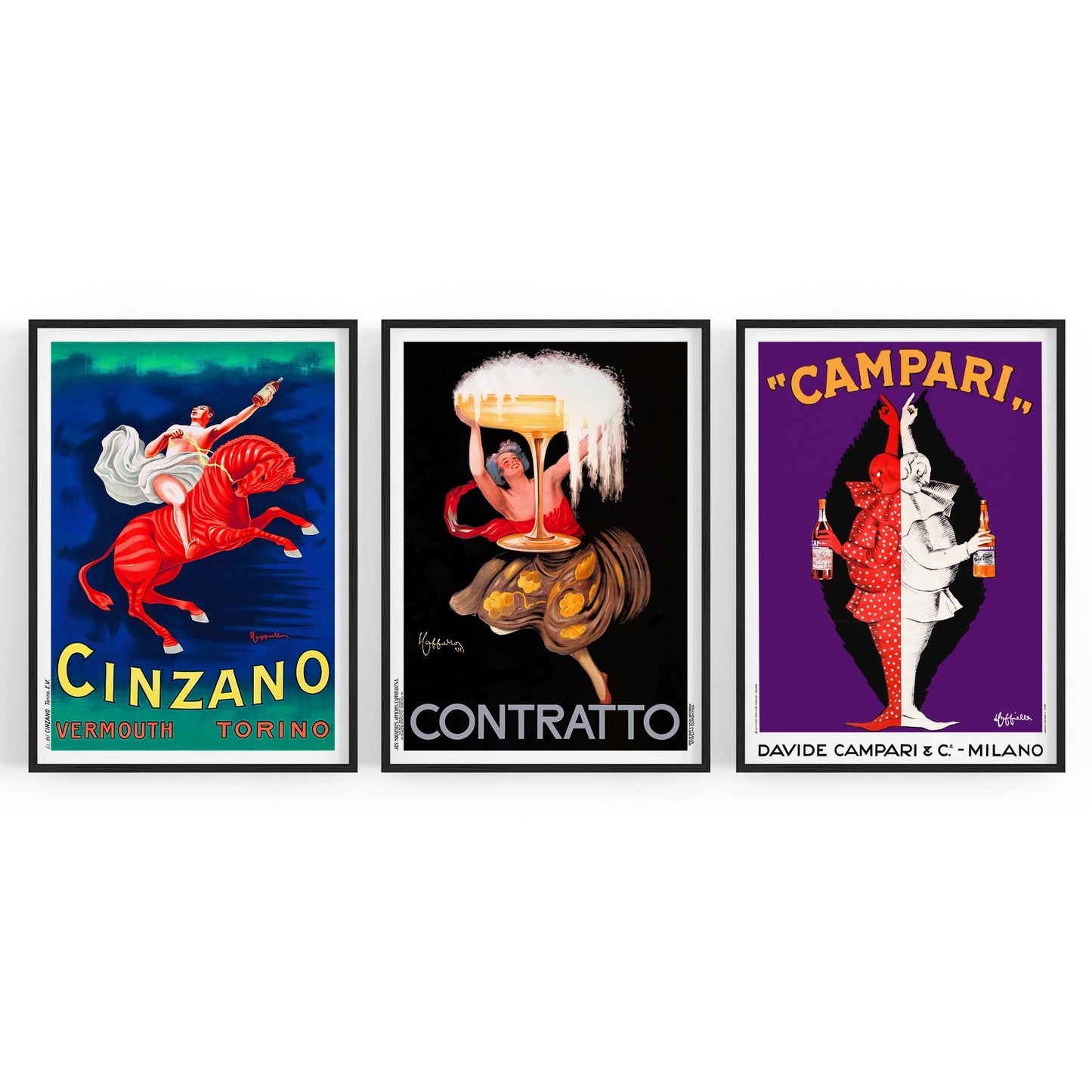 Set of Italian Vintage Cafe Restaurant Drink Wall Art - The Affordable Art Company