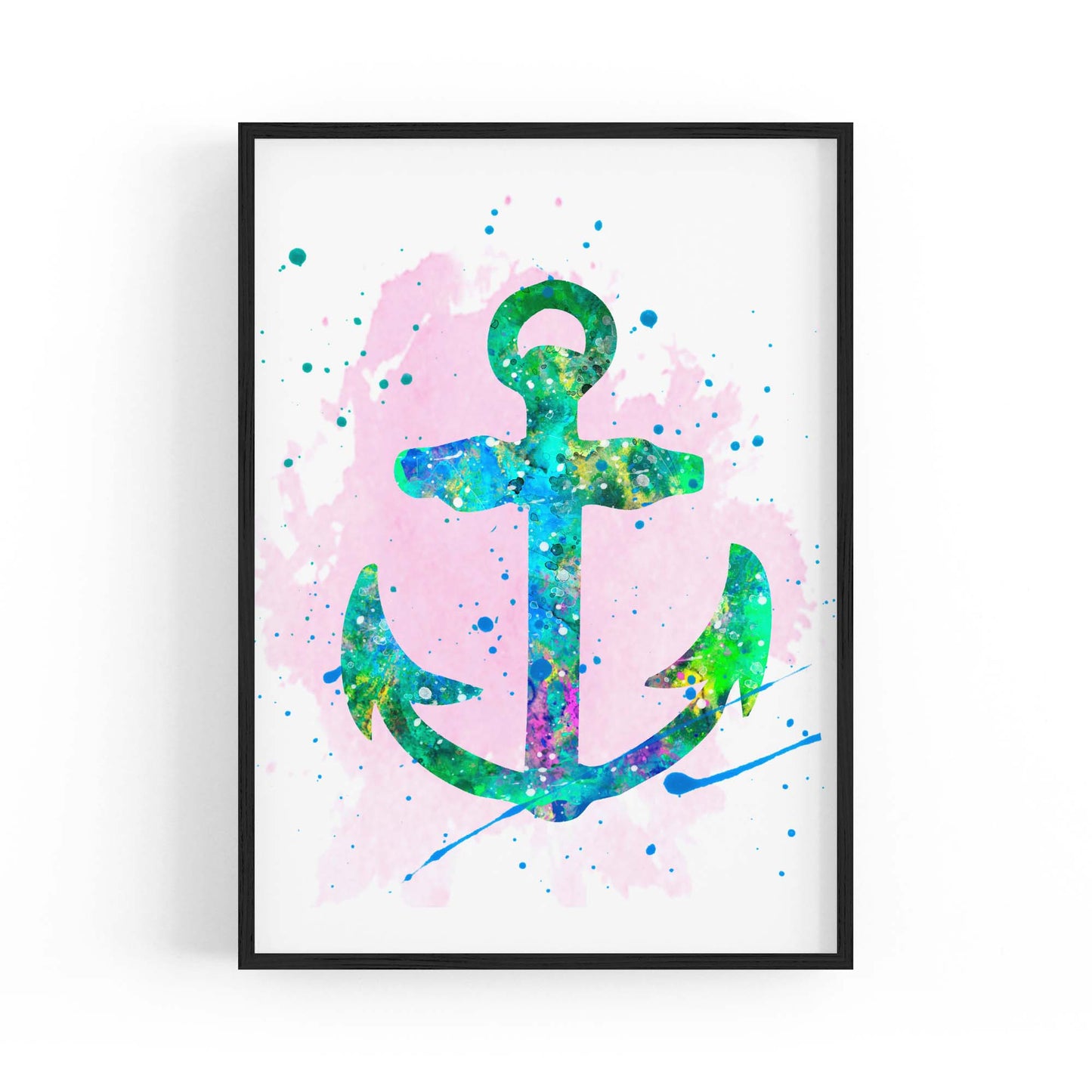 Anchor Painting Nautical Coastal Bathroom Wall Art #3 - The Affordable Art Company