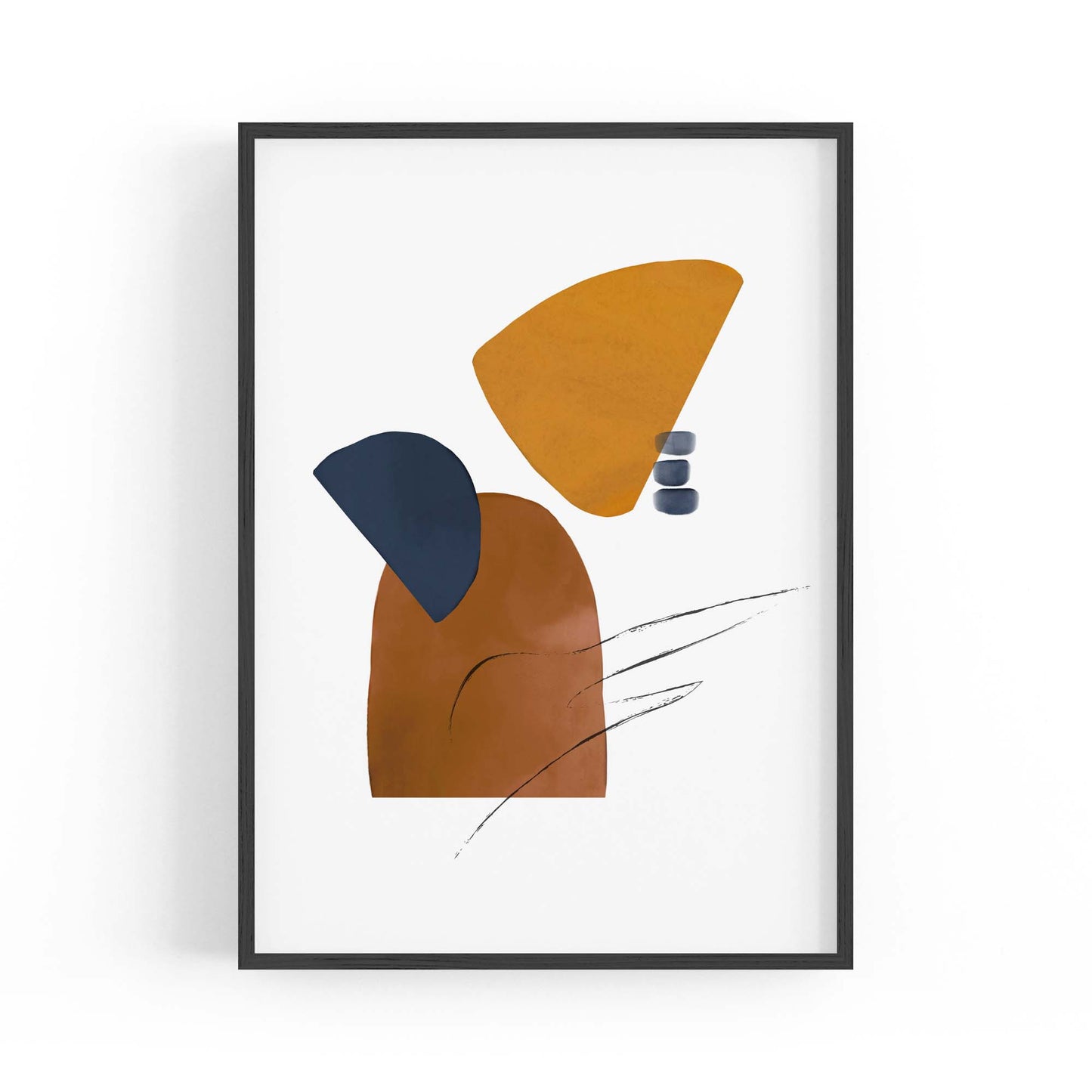 Blue Abstract Painting Minimal Modern Wall Art #13 - The Affordable Art Company